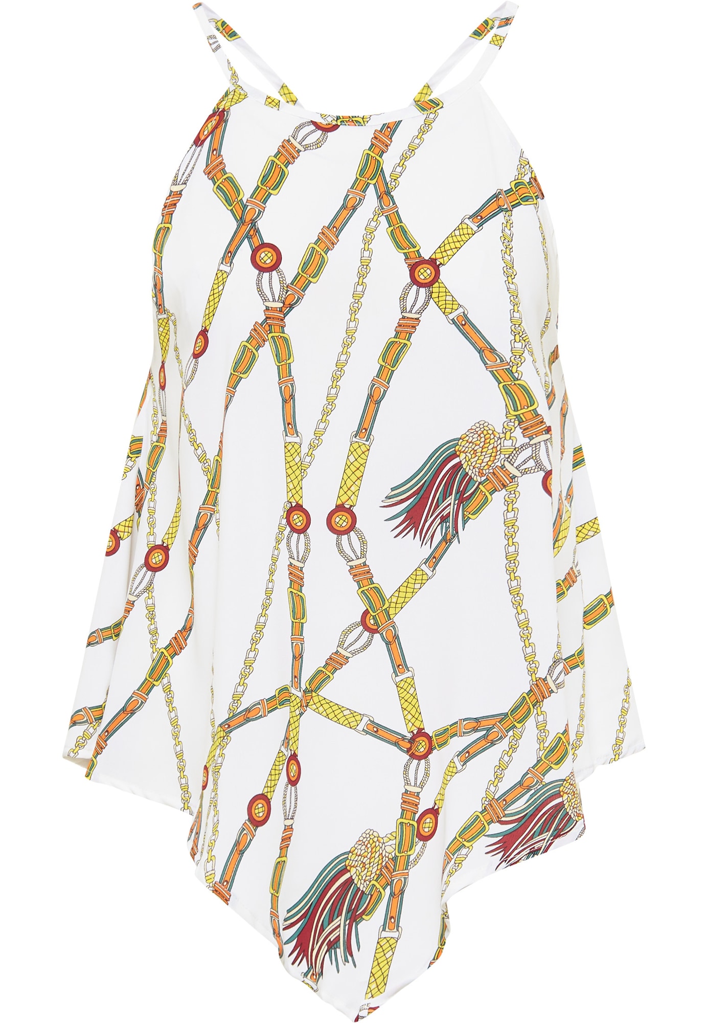 faina Top  rumena / burgund / bela
