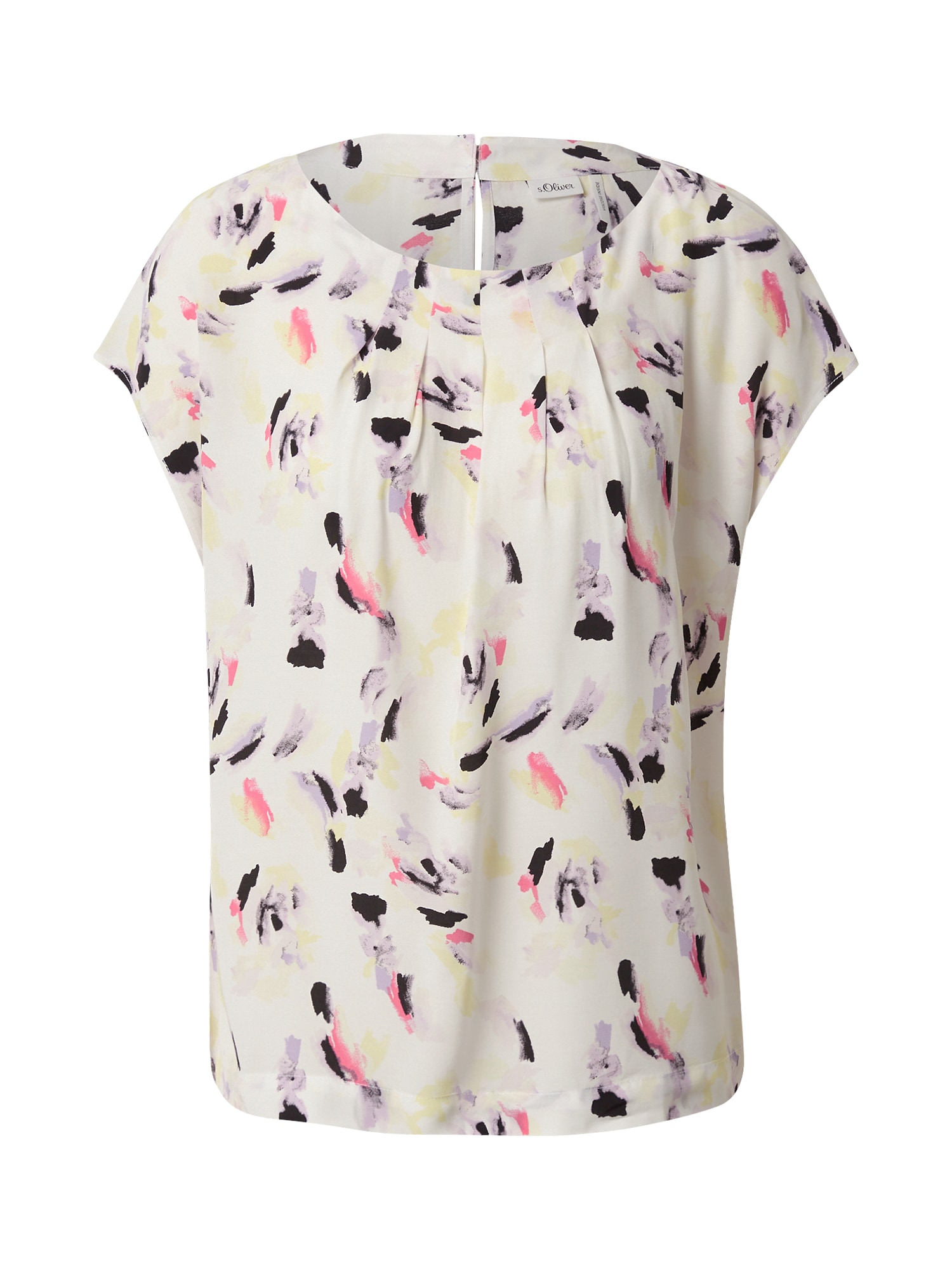 s.Oliver BLACK LABEL Bluza  kremna / svetlo lila / roza / črna