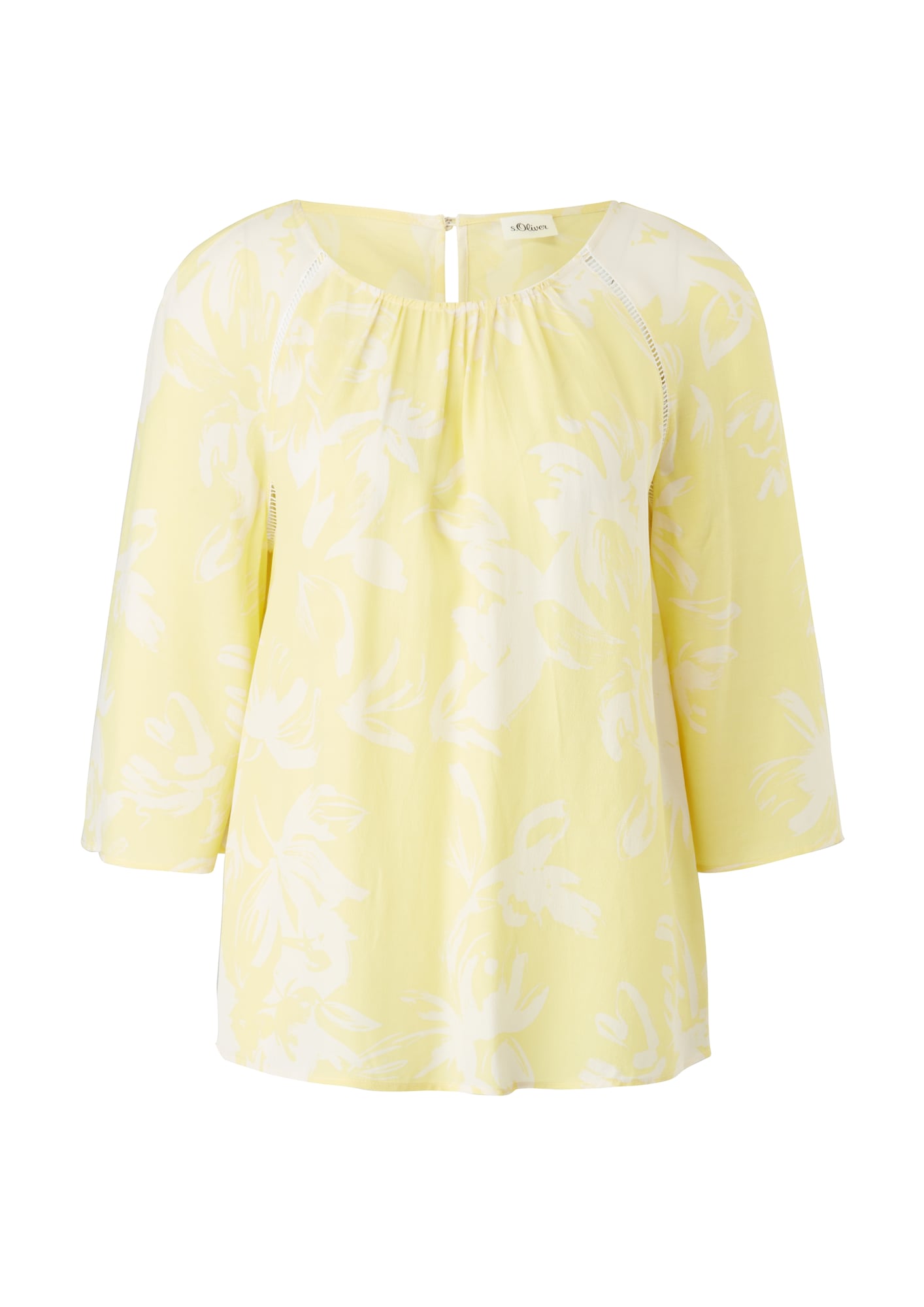 s.Oliver BLACK LABEL Bluza  svetlo rumena / bela