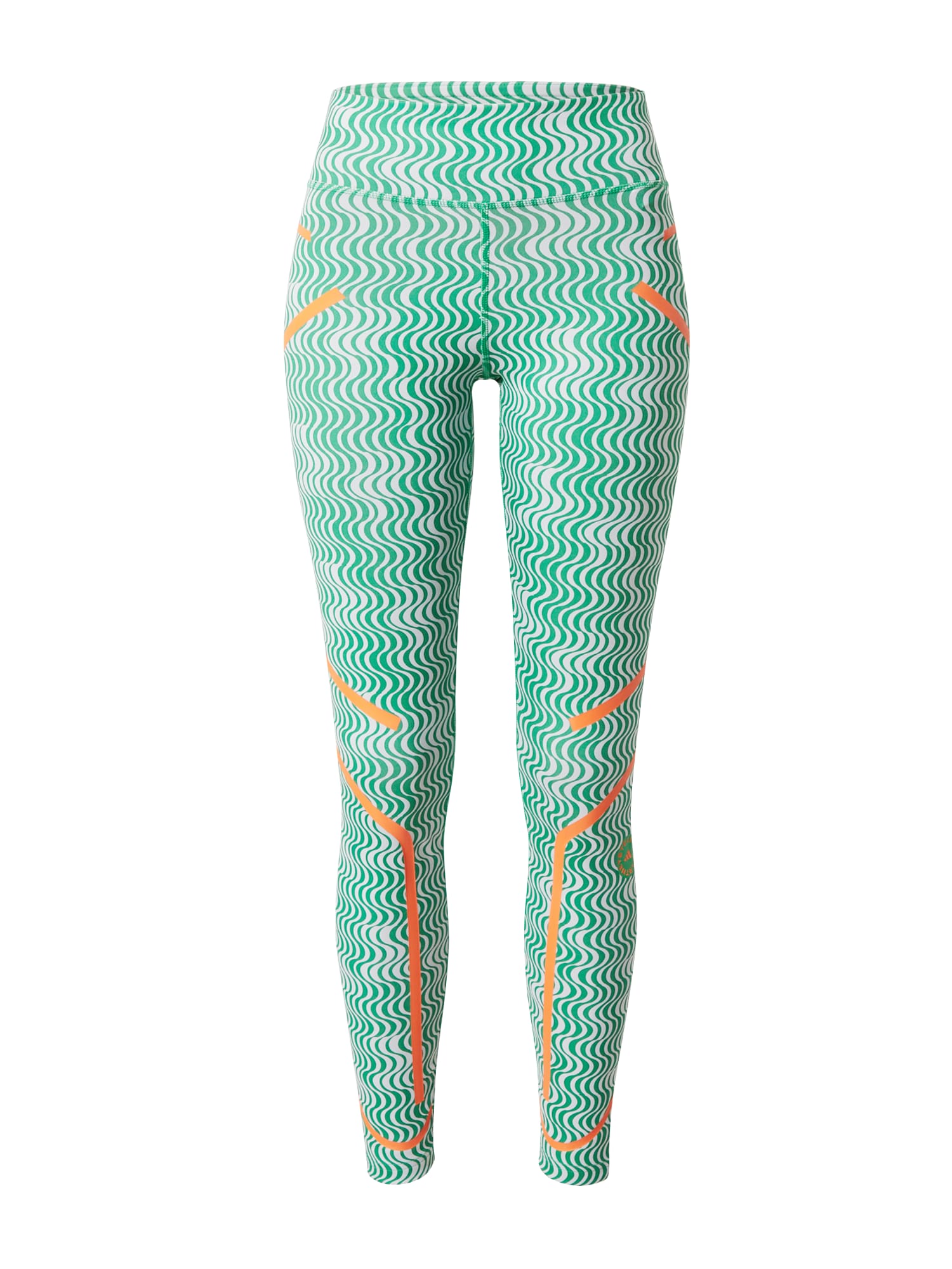 ADIDAS BY STELLA MCCARTNEY Športne hlače  zelena / oranžna / bela
