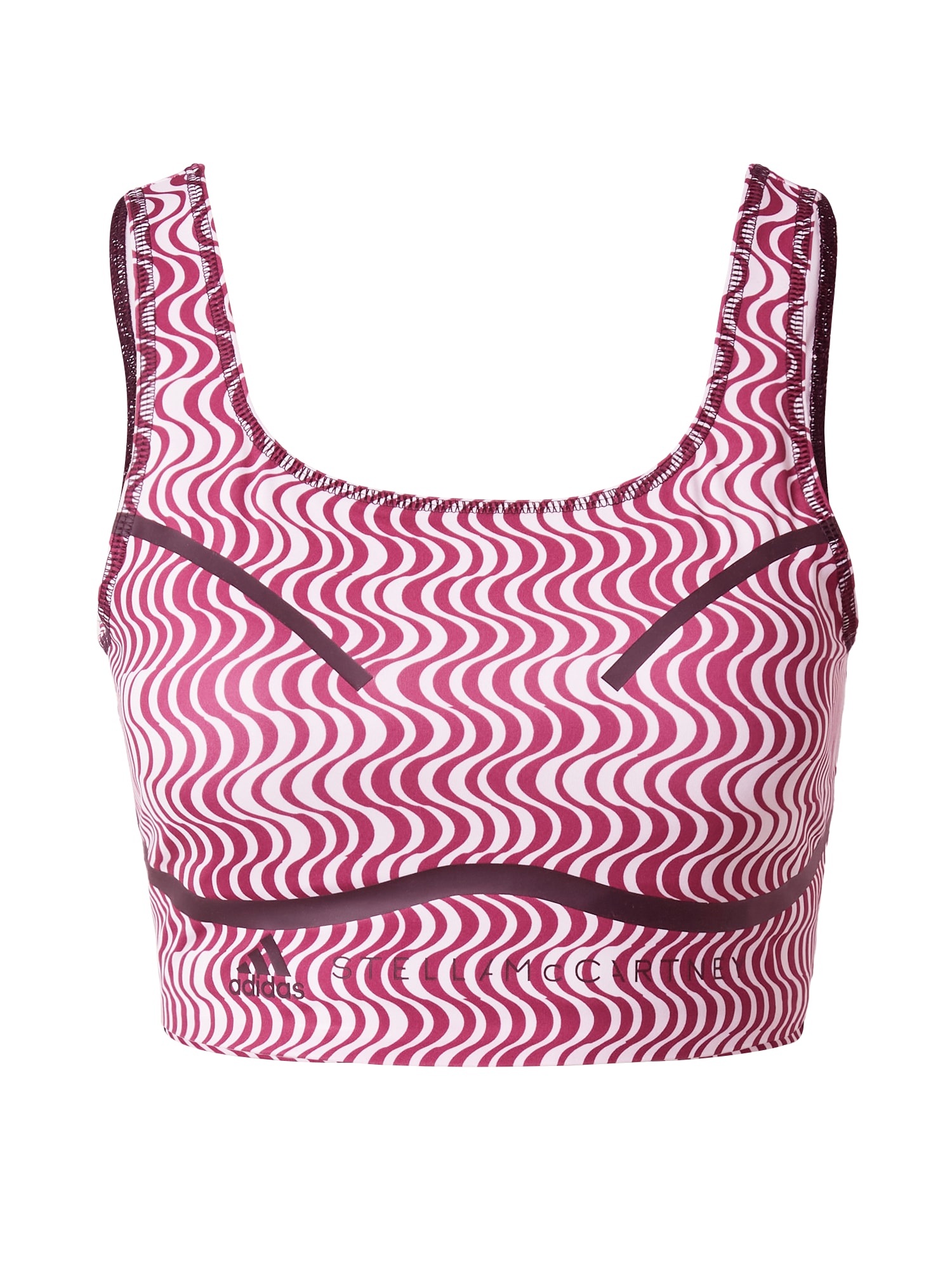 ADIDAS BY STELLA MCCARTNEY Športni top 'True Purpose'  temno roza / črna / bela