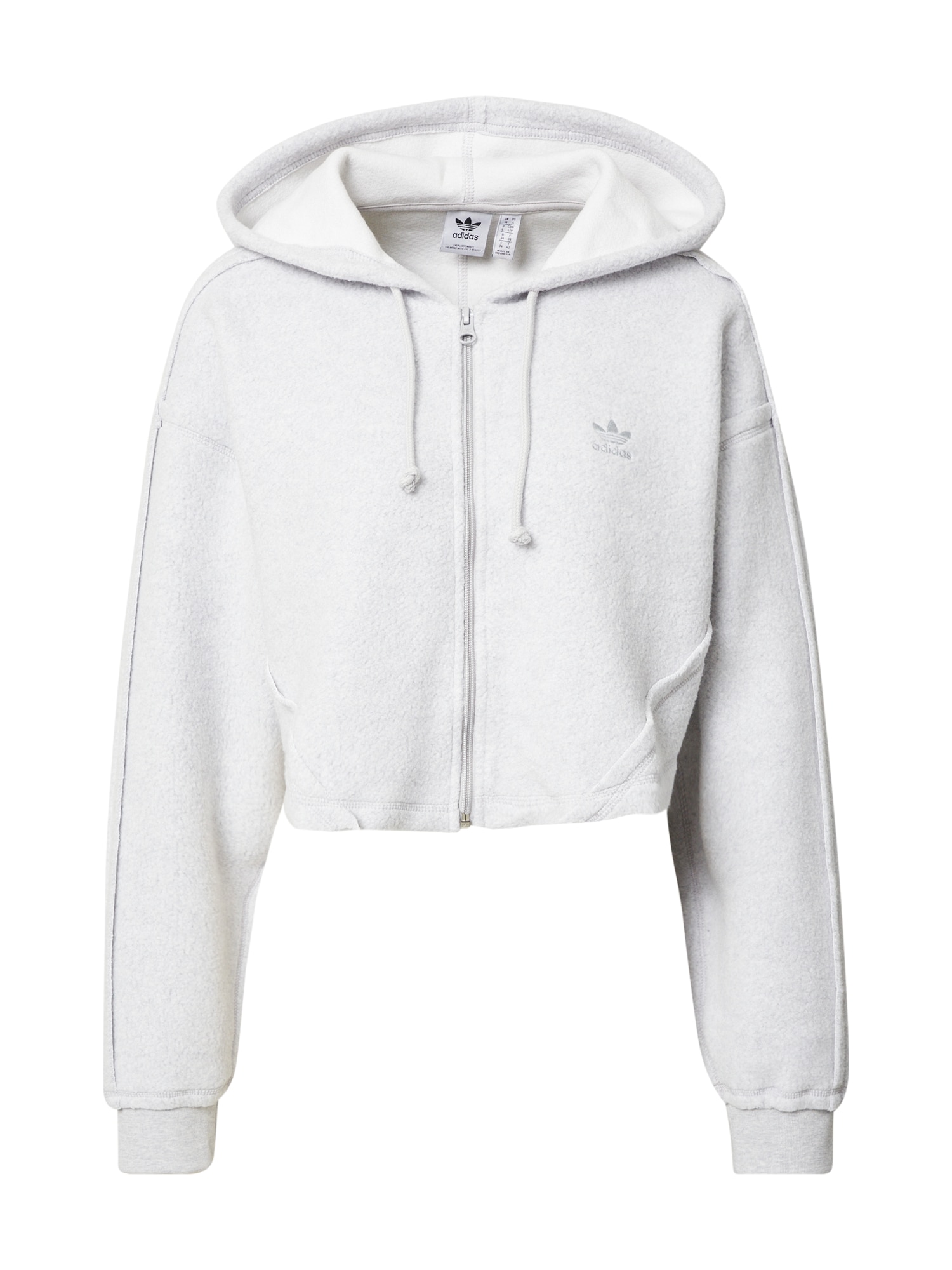 ADIDAS ORIGINALS Jopa na zadrgo  svetlo siva