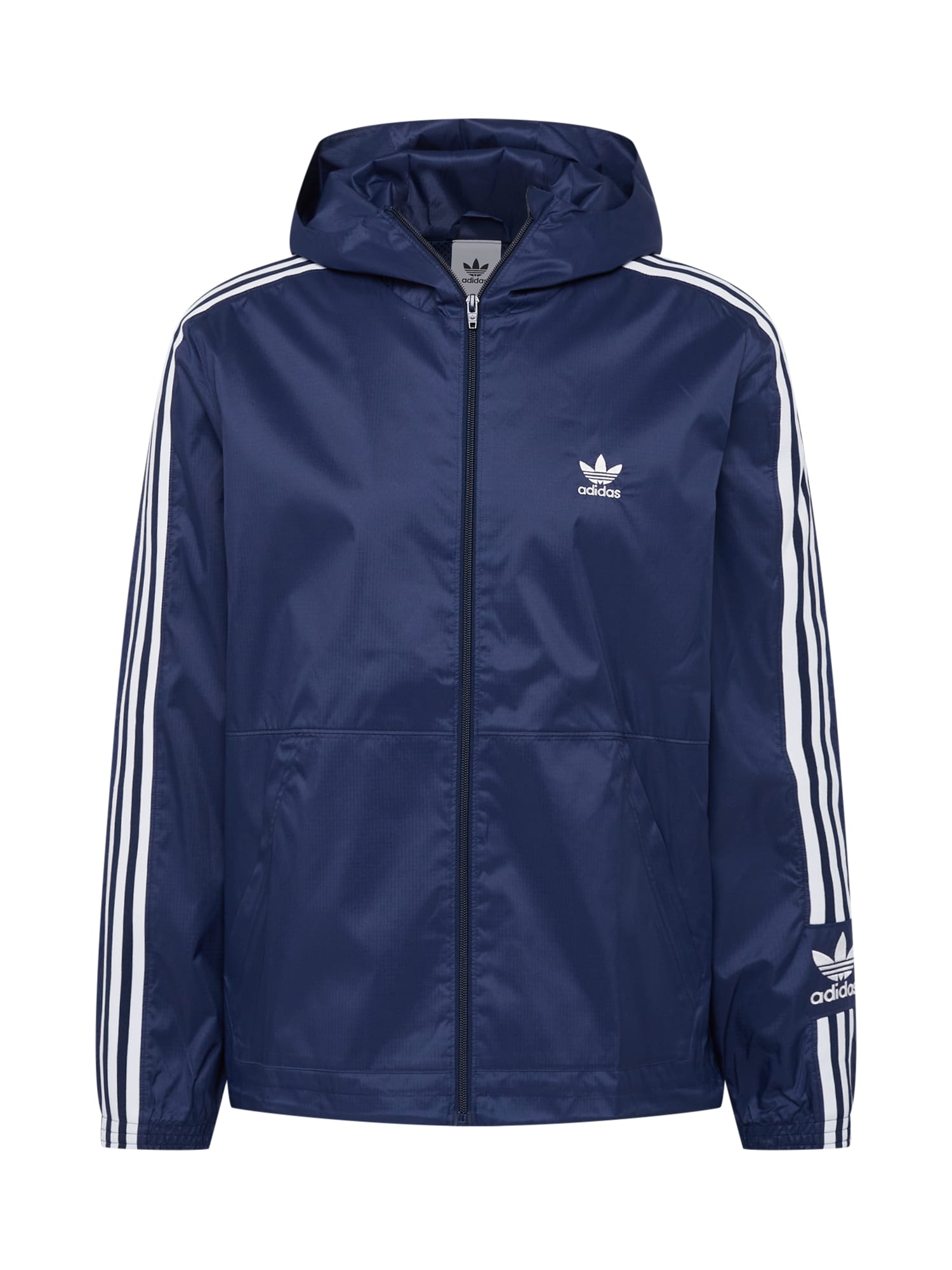 ADIDAS ORIGINALS Prehodna jakna  temno modra / bela
