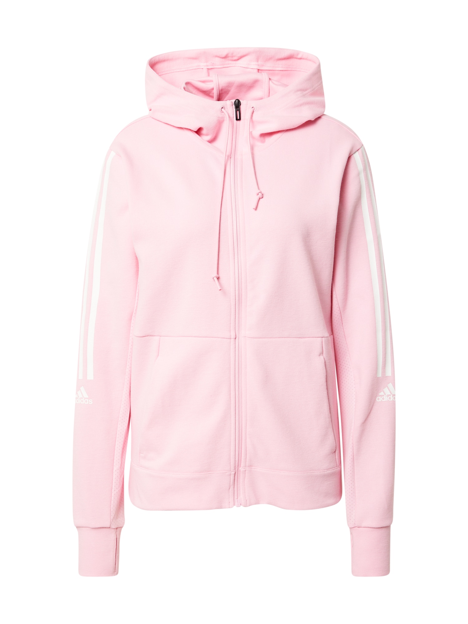 ADIDAS PERFORMANCE Športna jopa na zadrgo  roza / bela