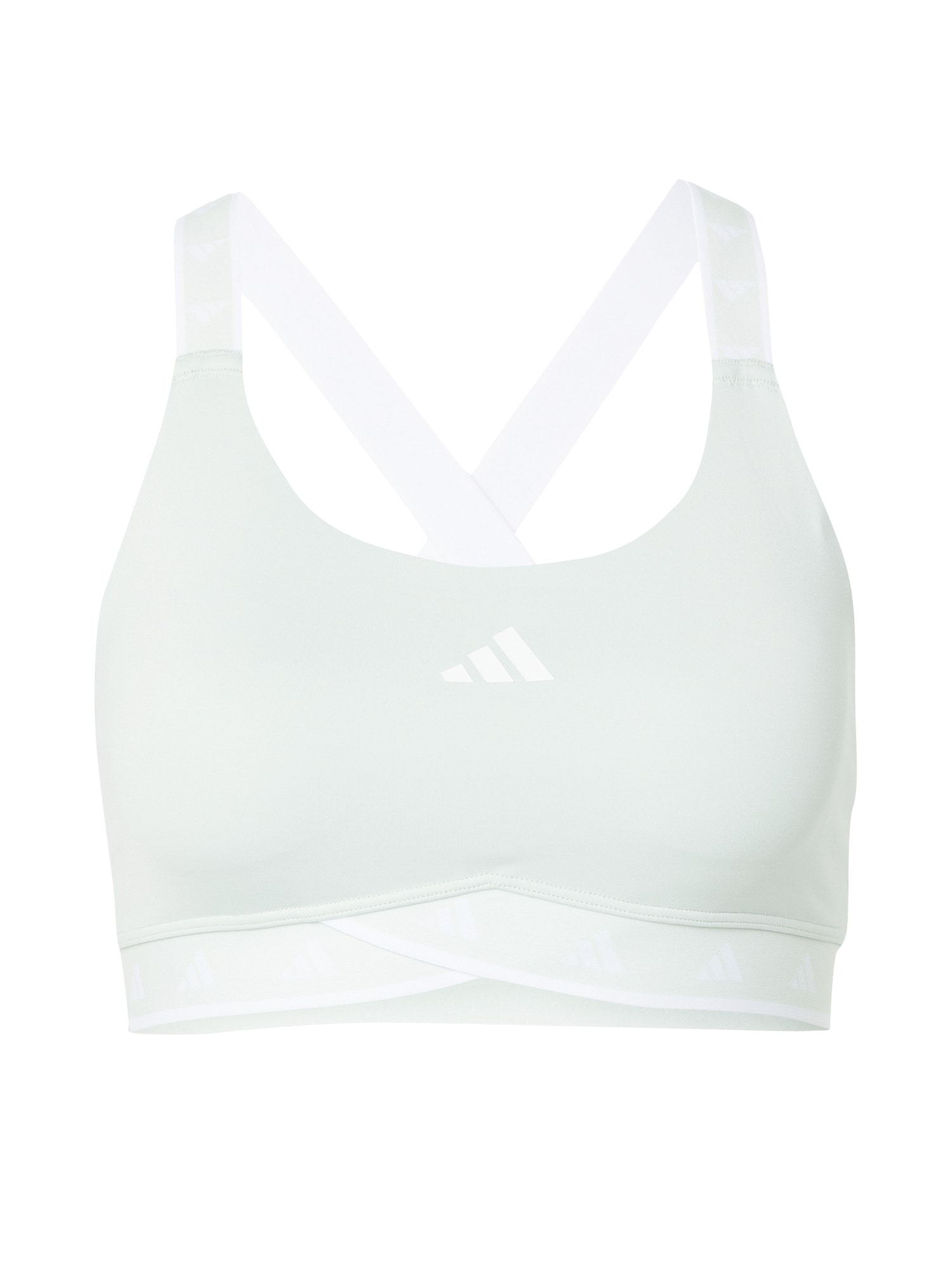 ADIDAS PERFORMANCE Športni nederček 'Powerimpact'  pastelno zelena / bela