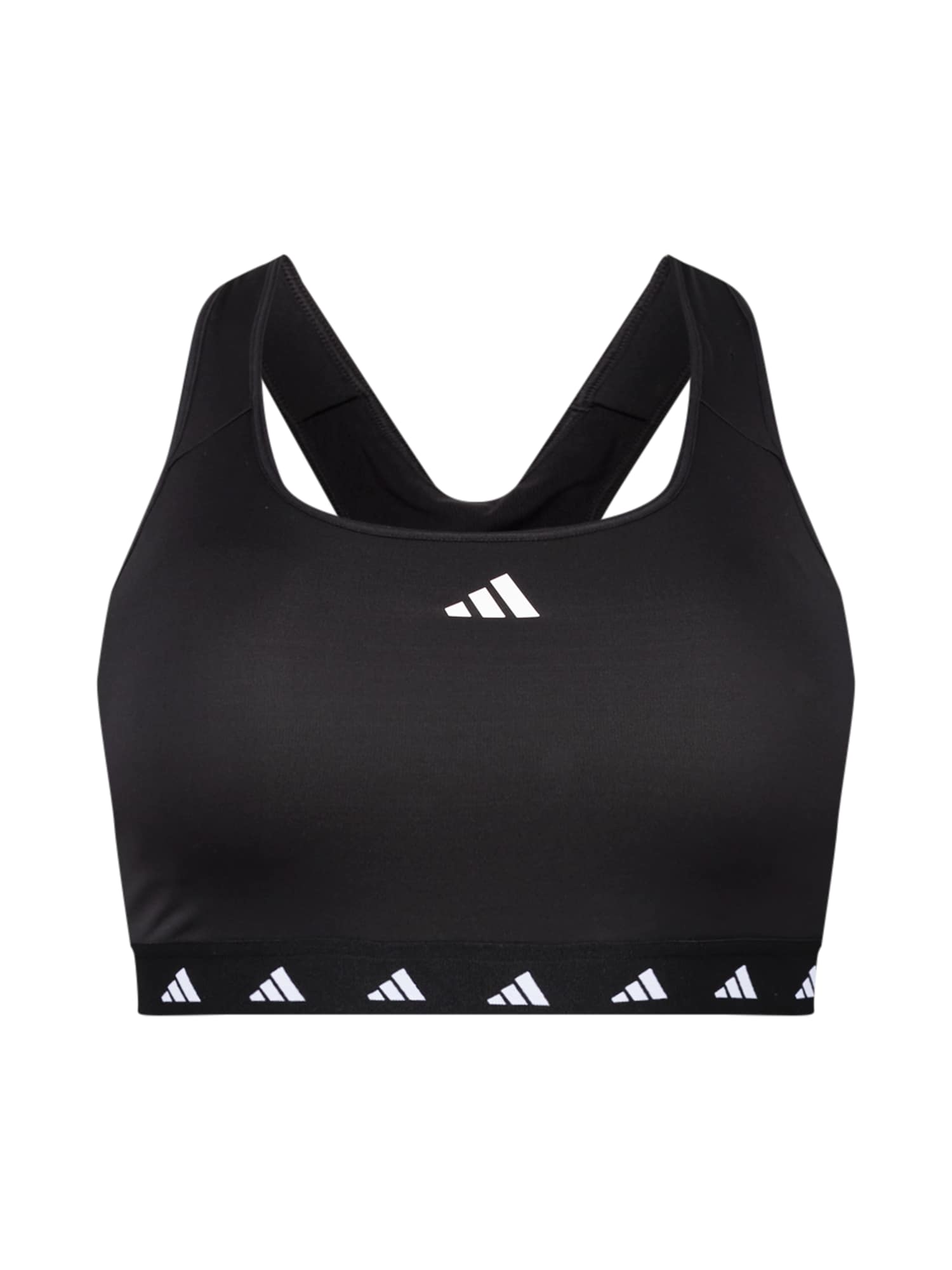 ADIDAS PERFORMANCE Športni nederček  črna / bela