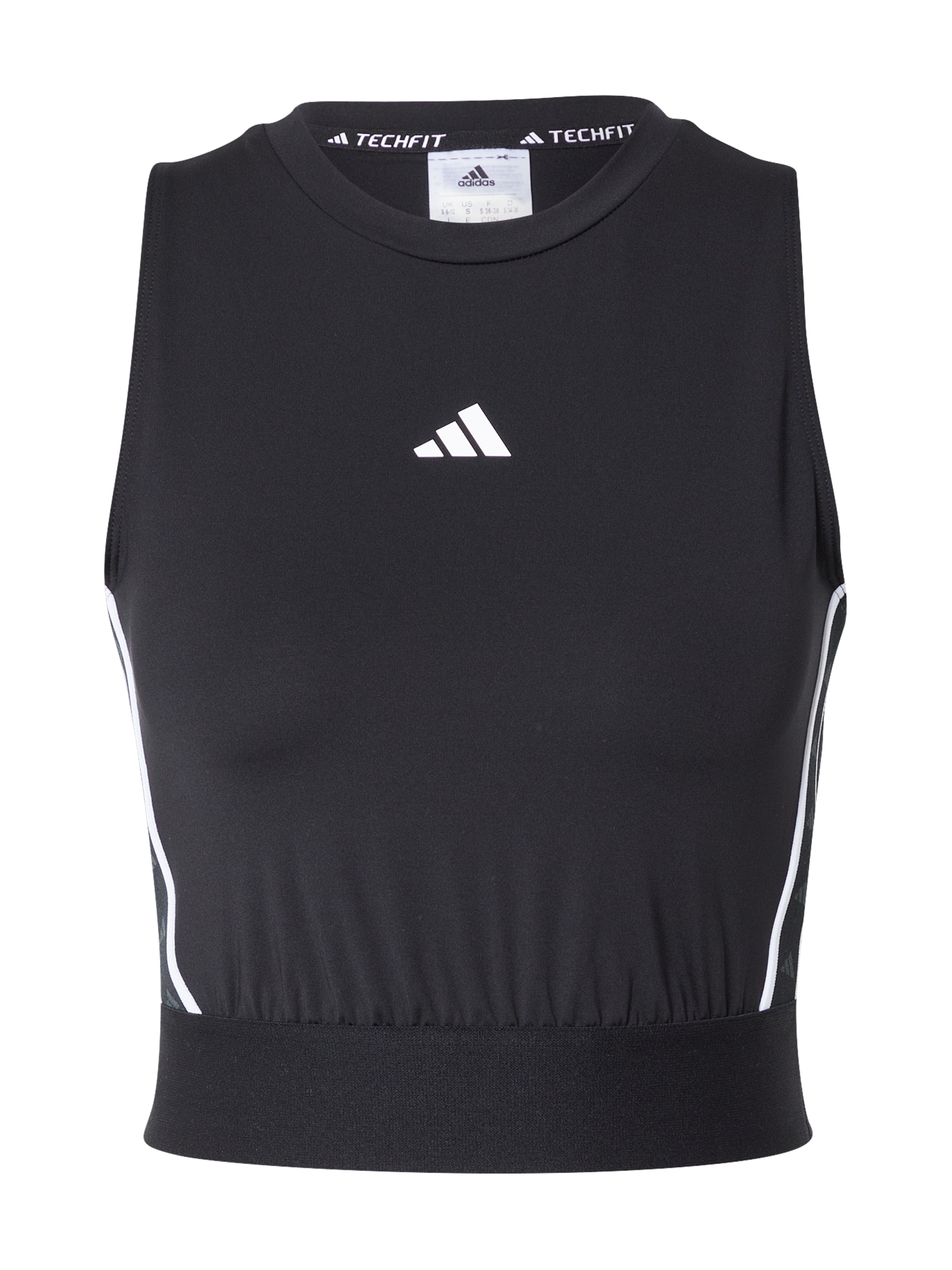 ADIDAS PERFORMANCE Športni top 'Techfit'  siva / črna / bela