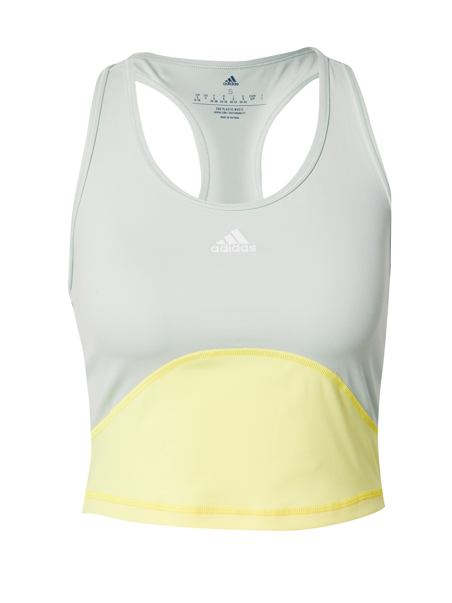 ADIDAS PERFORMANCE Športni top  apno / dimno-siva / bela