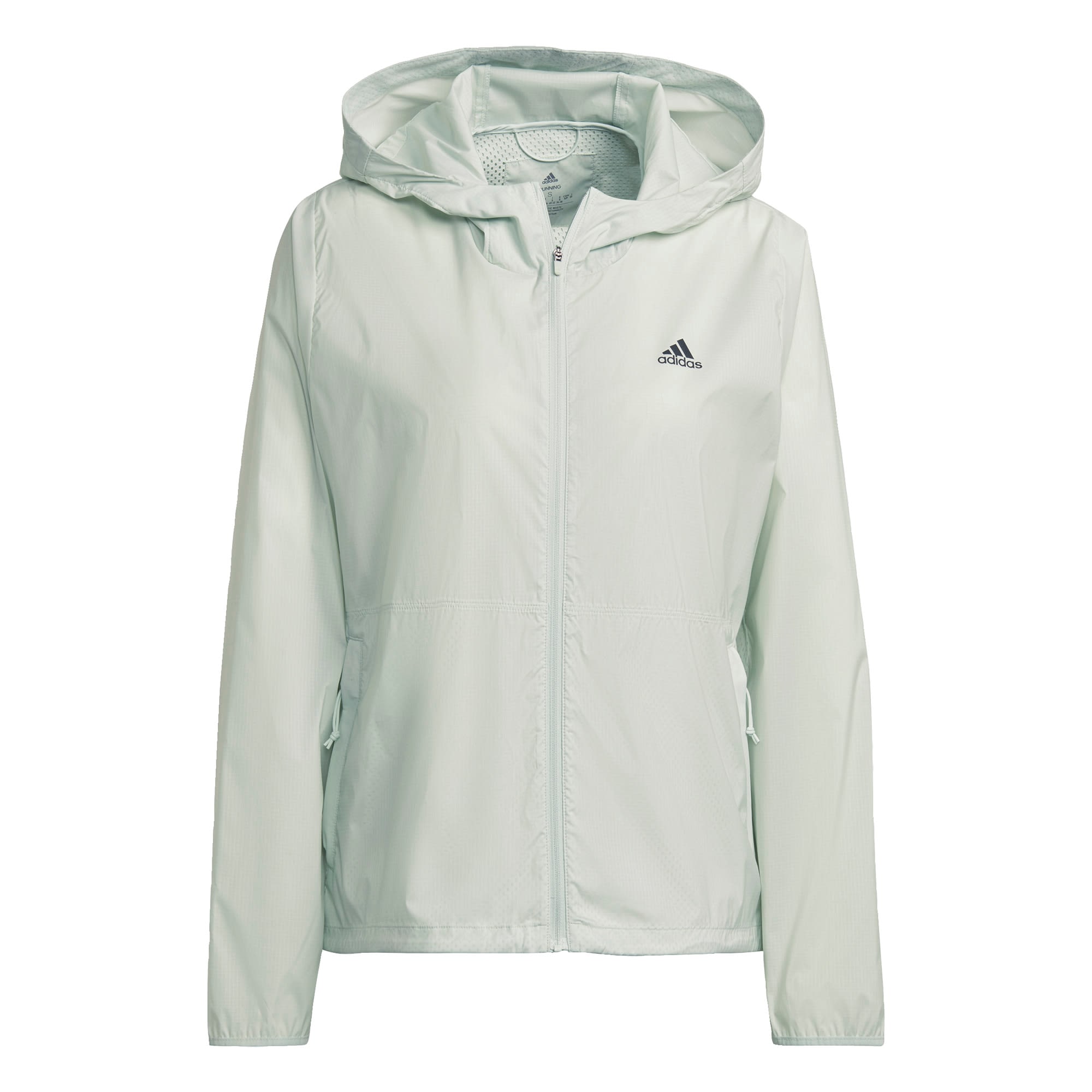 ADIDAS PERFORMANCE Zunanja jakna 'Run Fast Zip Solid'  črna / bela