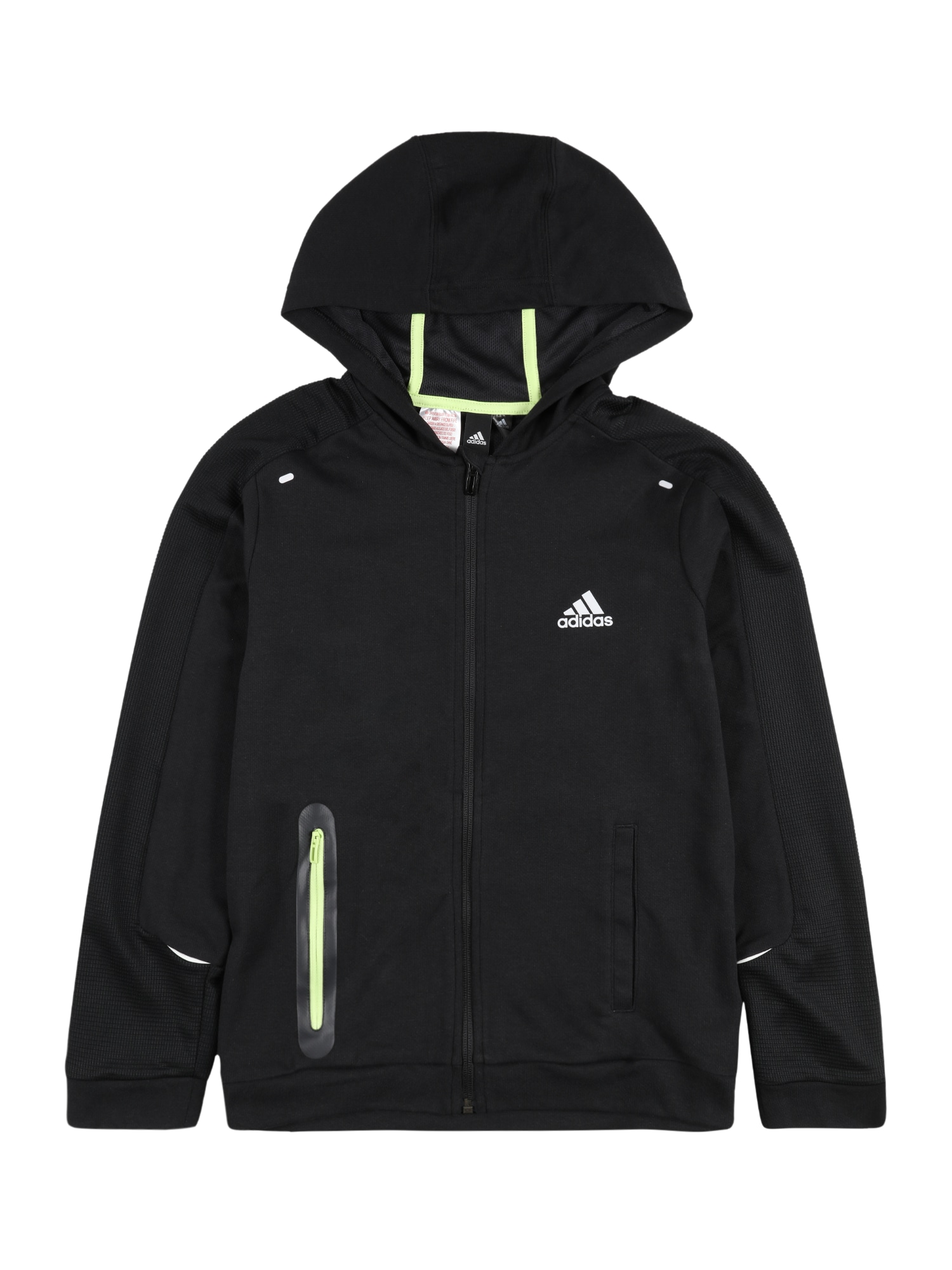 ADIDAS SPORTSWEAR Športna jopa na zadrgo  črna / bela