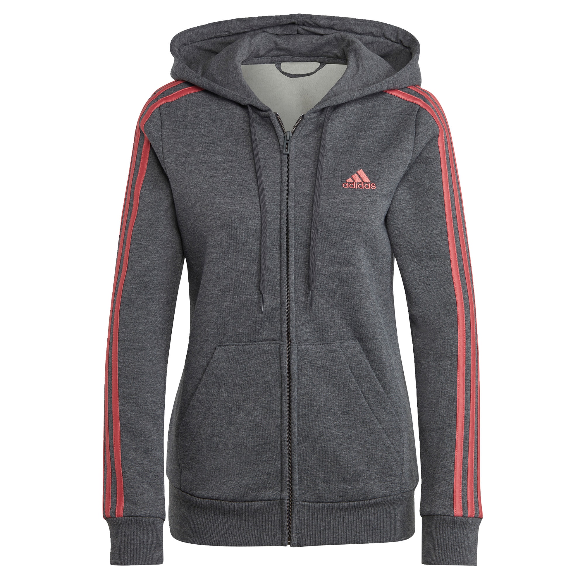 ADIDAS SPORTSWEAR Športna jopa na zadrgo  pegasto siva / roza