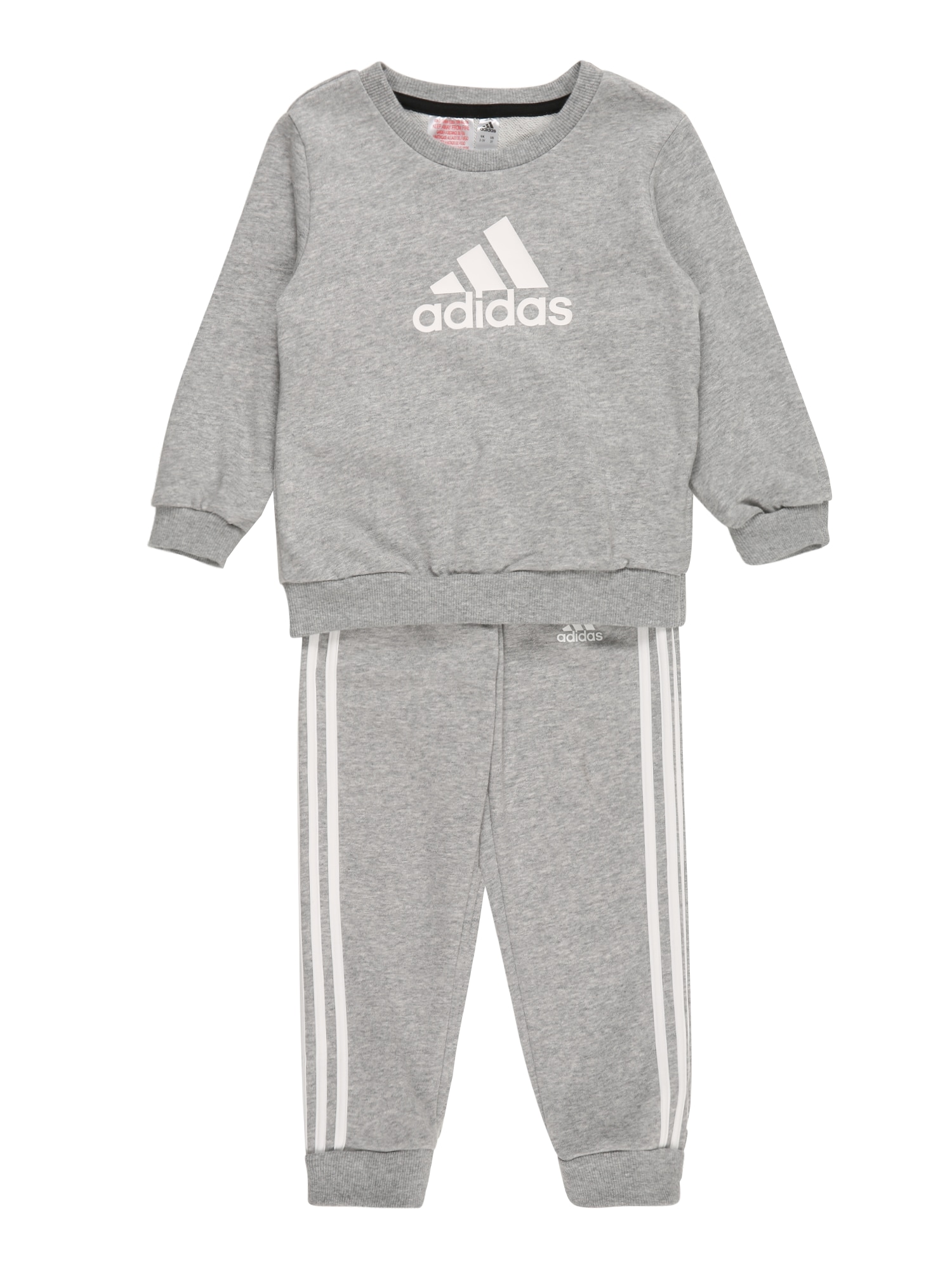 ADIDAS SPORTSWEAR Športna trenirka  pegasto siva / bela