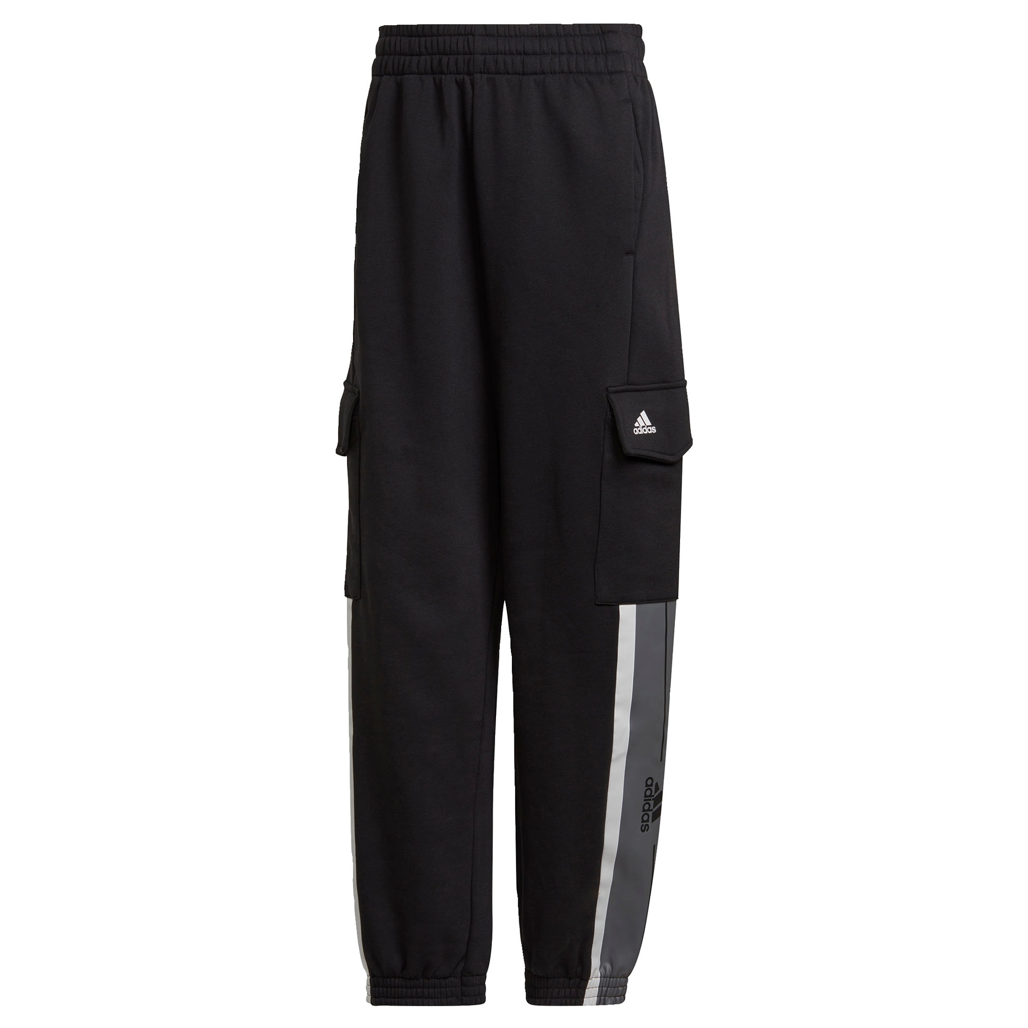 ADIDAS SPORTSWEAR Športne hlače 'Essentials'  siva / črna / bela
