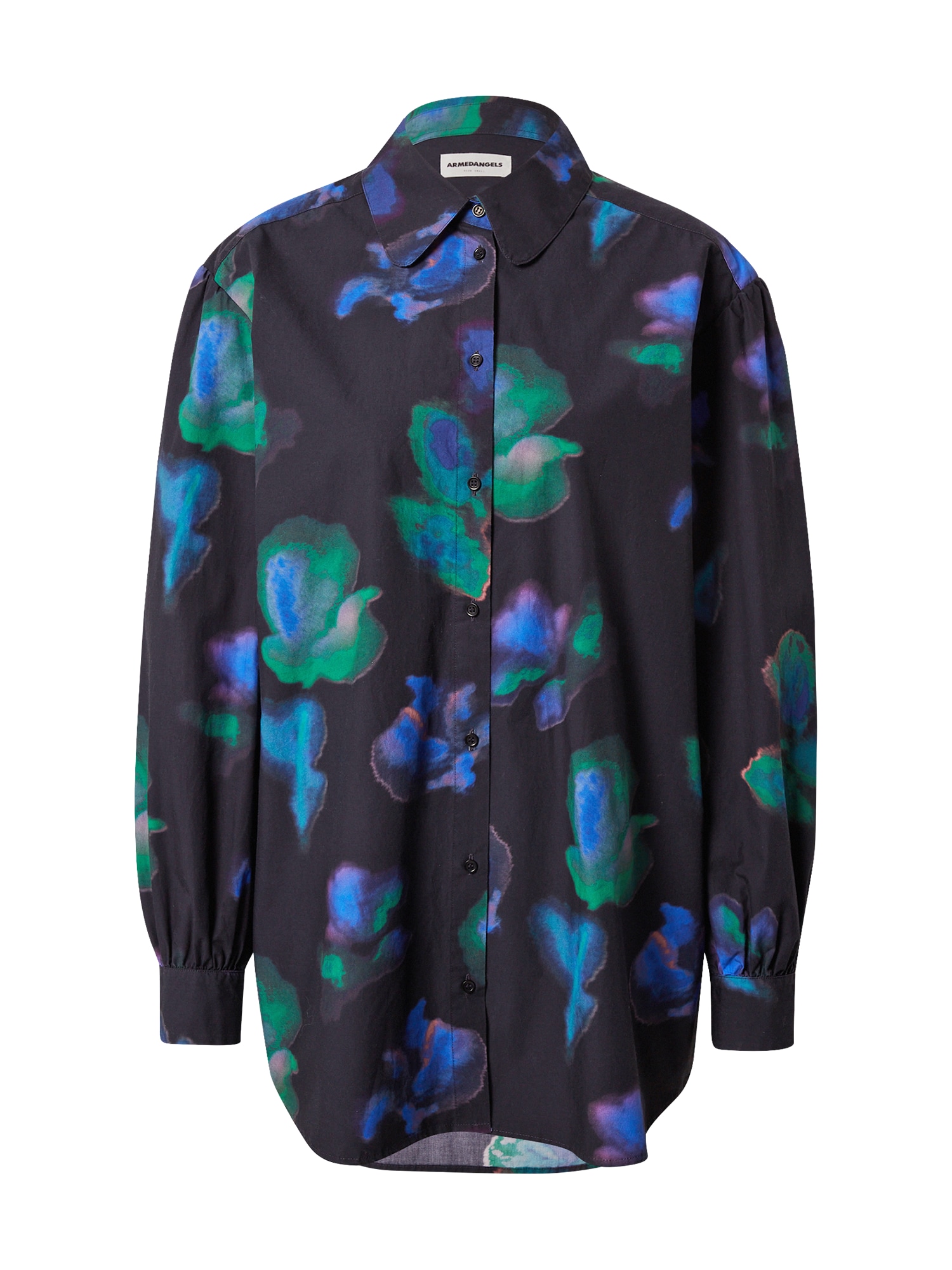 ARMEDANGELS Bluza 'Baaji'  modra / zelena / orhideja / črna