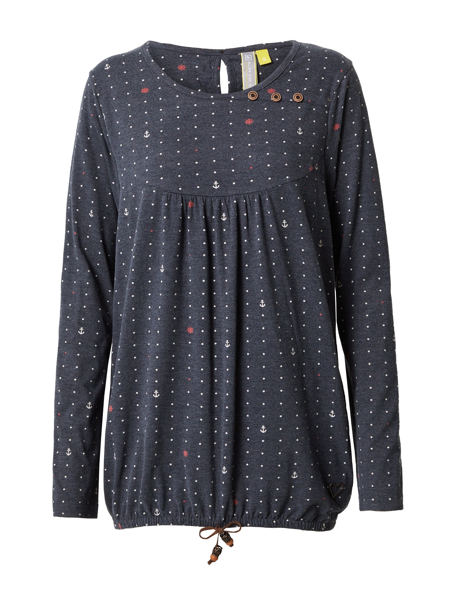 Alife and Kickin Majica 'Mia'  marine / staro roza / bela