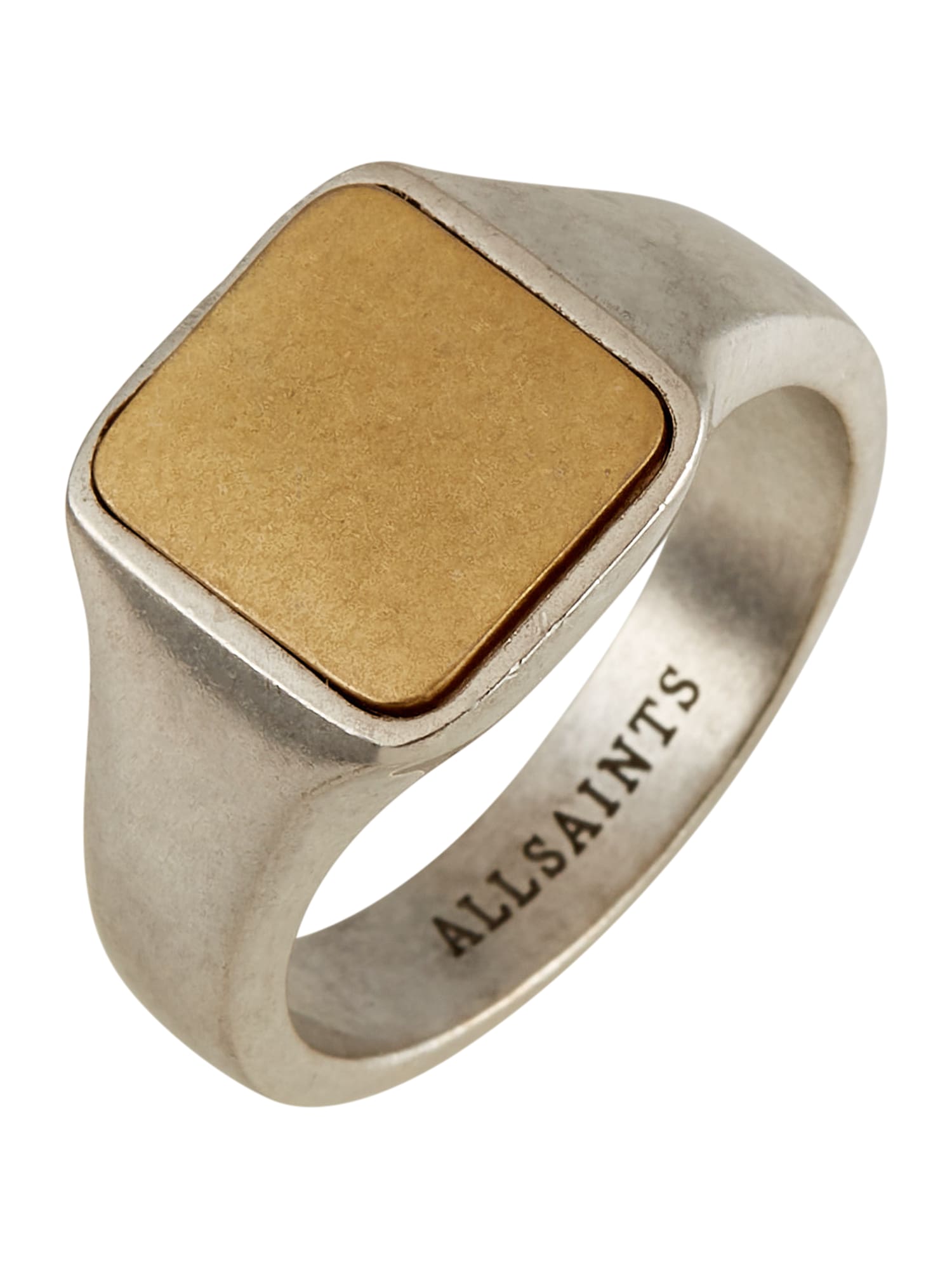 AllSaints Prstan  svetlo rjava / srebrna