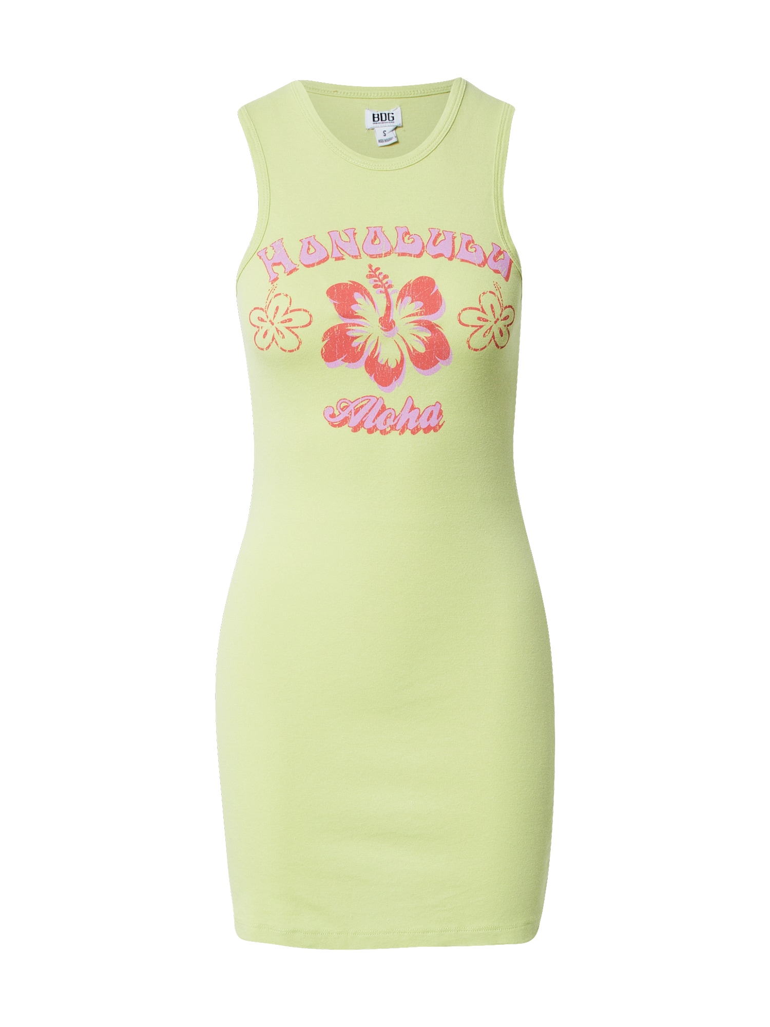 BDG Urban Outfitters Poletna obleka 'HONOLULU'  limona / roza / svetlo rdeča