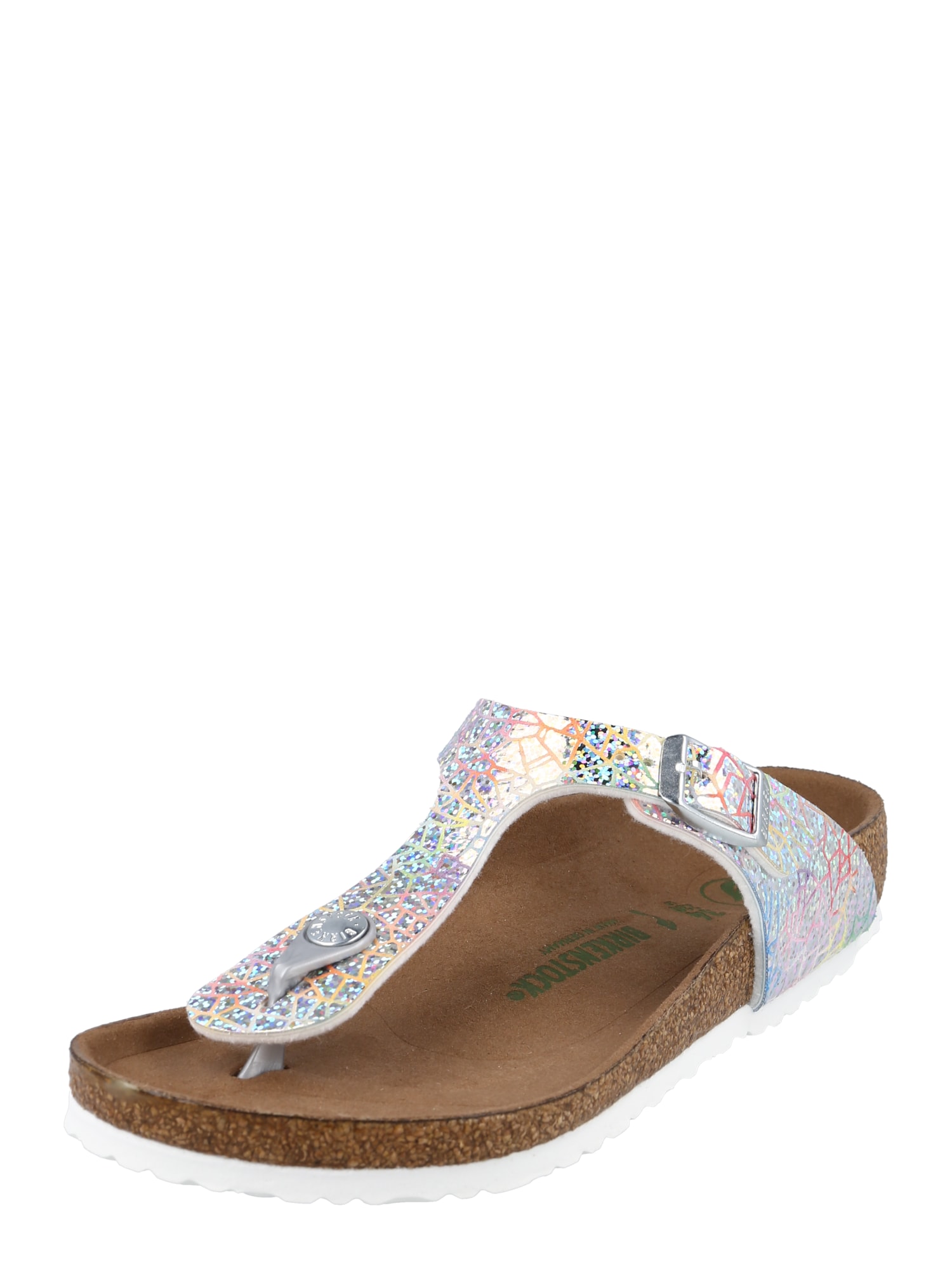 BIRKENSTOCK Sandali 'Gizeh'  srebrna / bela