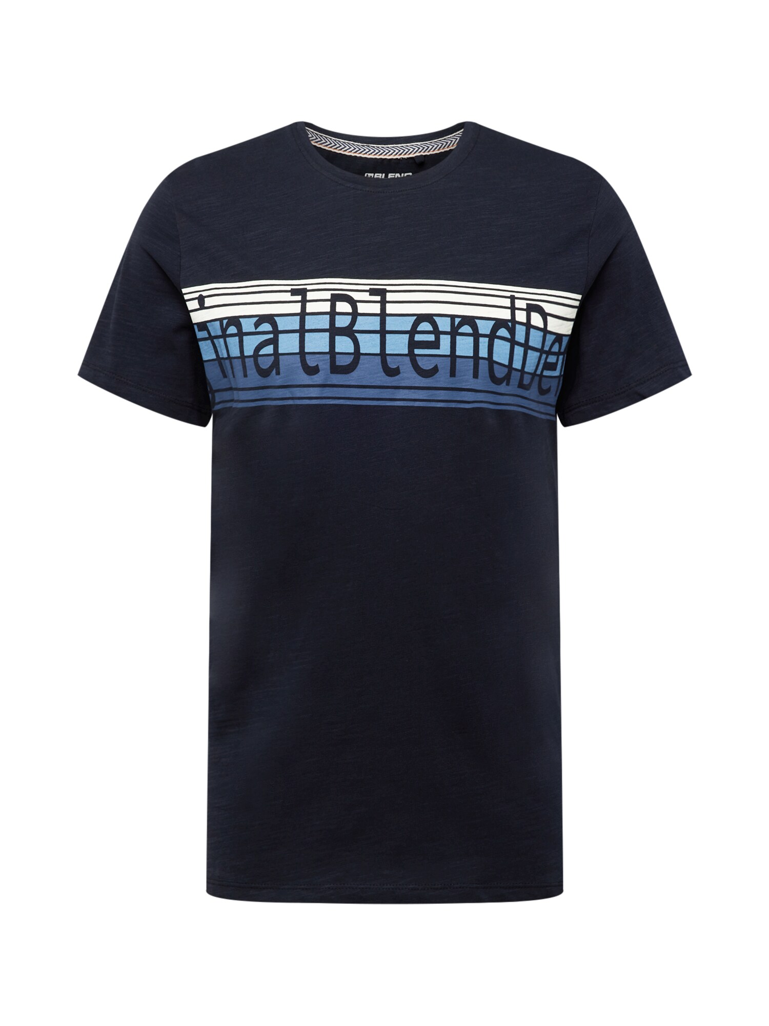 BLEND Majica  modra / svetlo modra / črna / bela