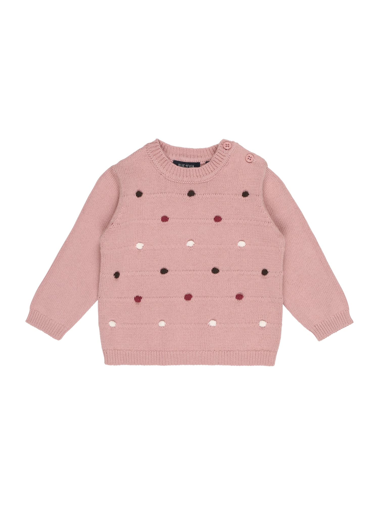 BLUE SEVEN Pulover  rjava / mauve / burgund / bela
