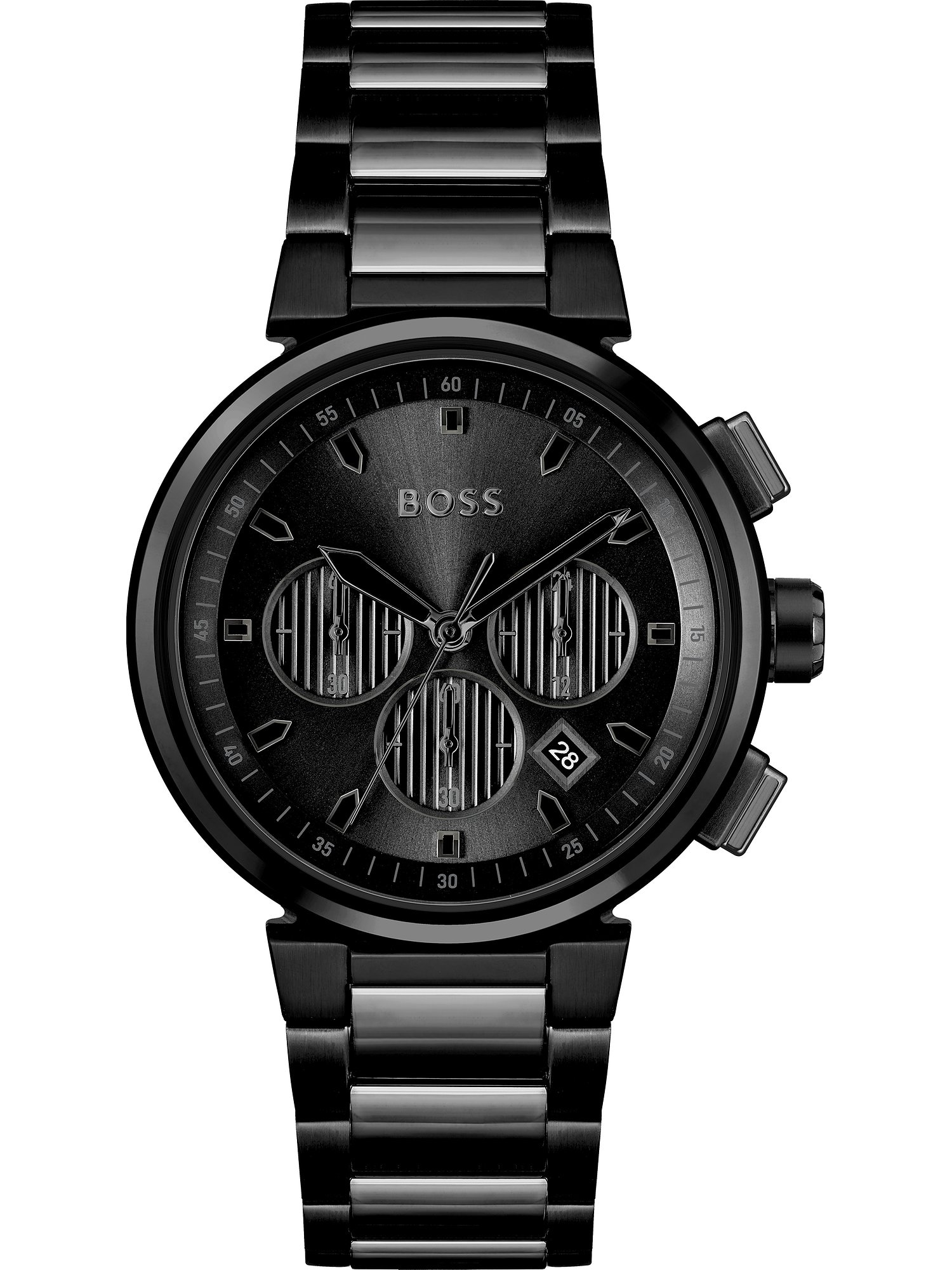 BOSS Black Analogna ura  siva / črna