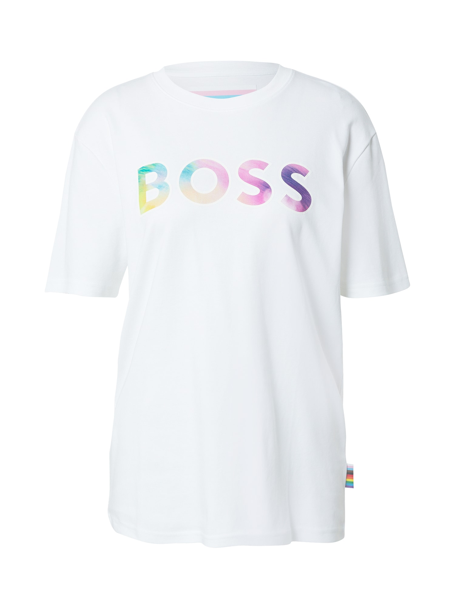 BOSS Orange Majica 'Love'  turkizna / rumena / lila / bela