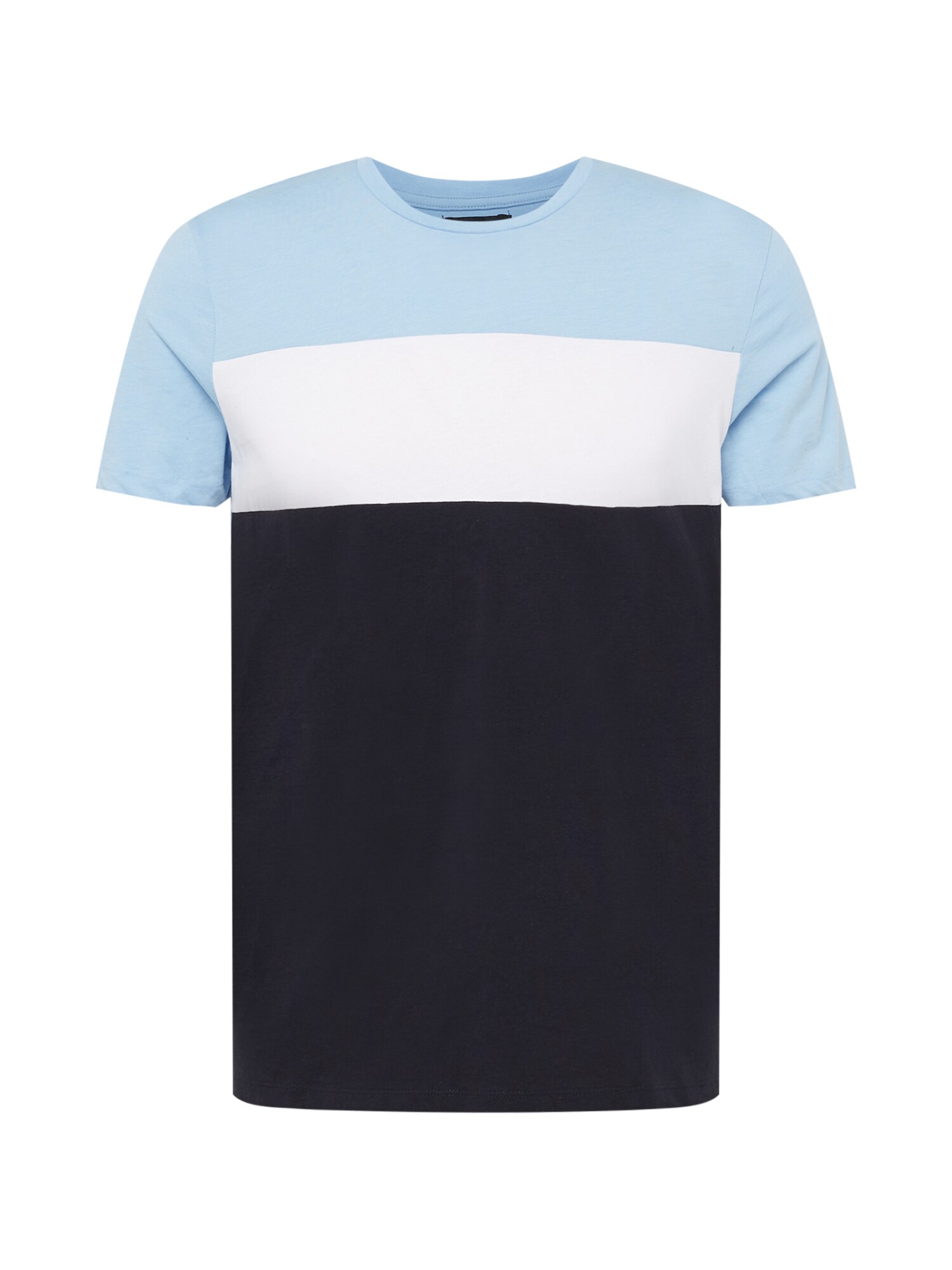 BURTON MENSWEAR LONDON Majica  nočno modra / svetlo modra / bela