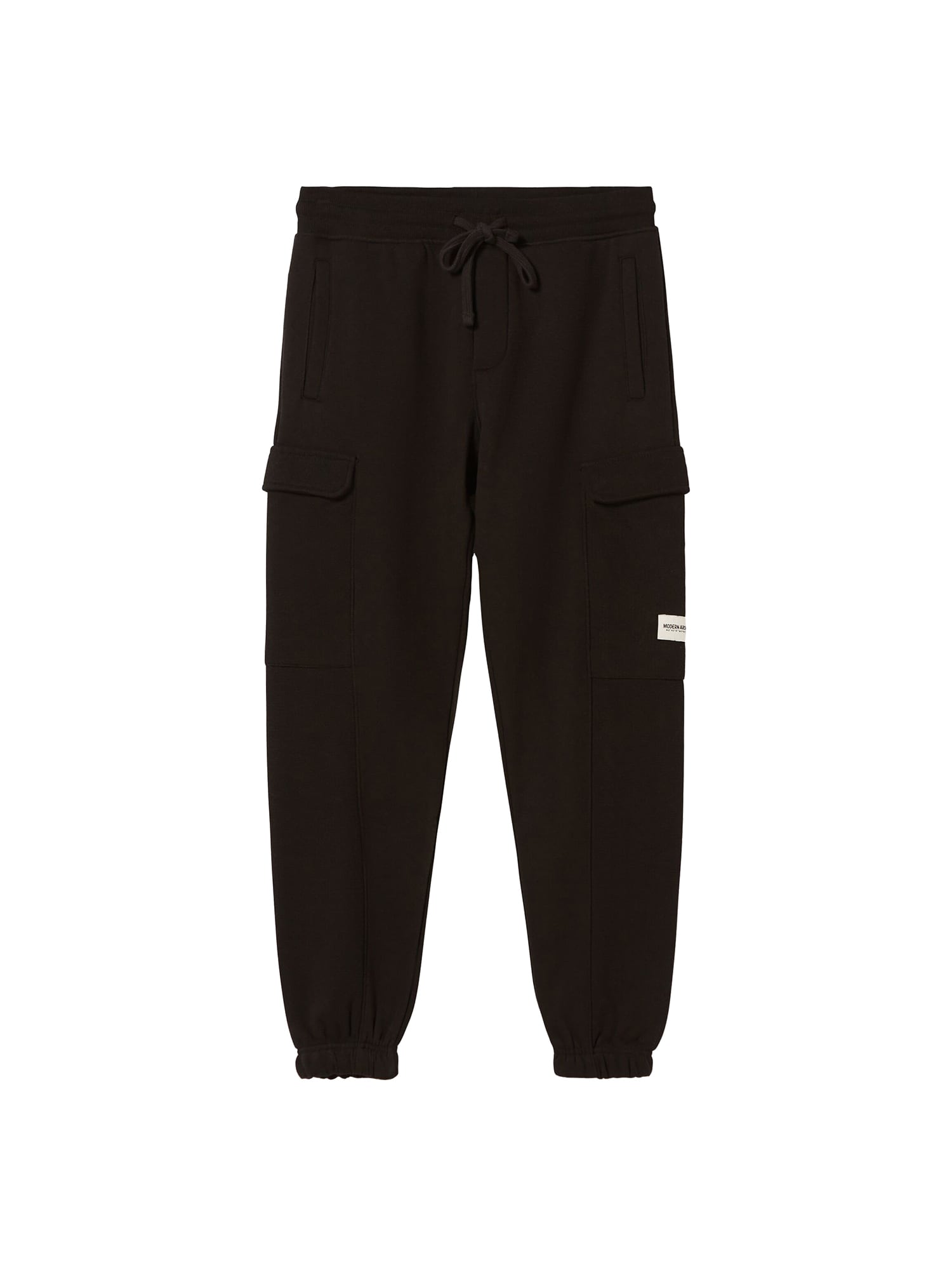 Bershka Kargo hlače  črna / bela