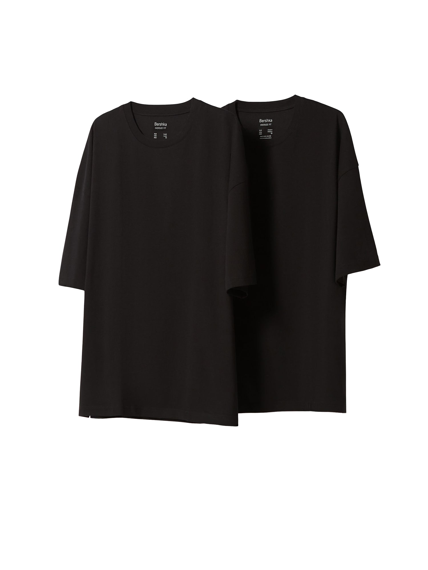Bershka Majica  črna
