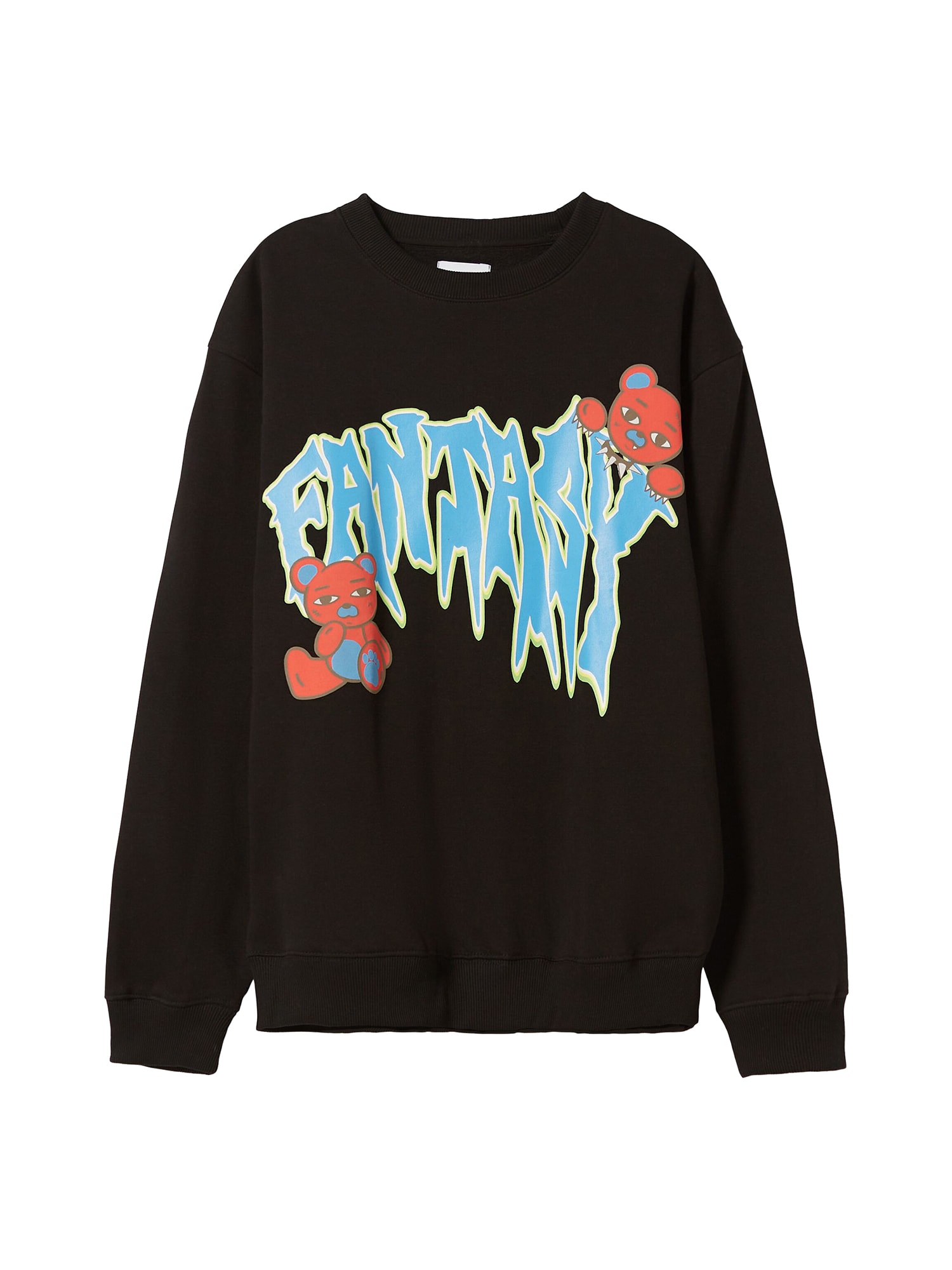 Bershka Majica  svetlo modra / rumena / rdeča / črna