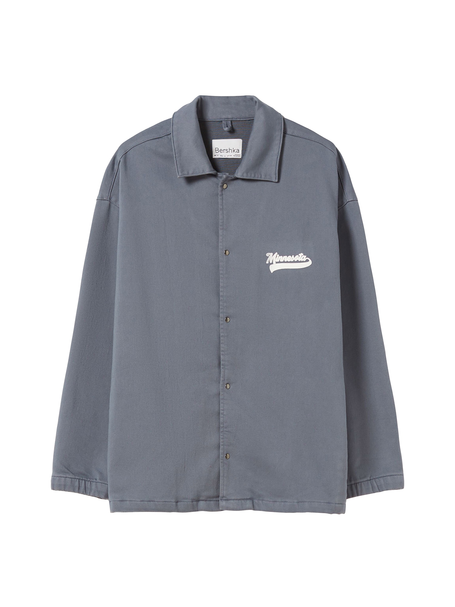 Bershka Prehodna jakna  golobje modra / bela