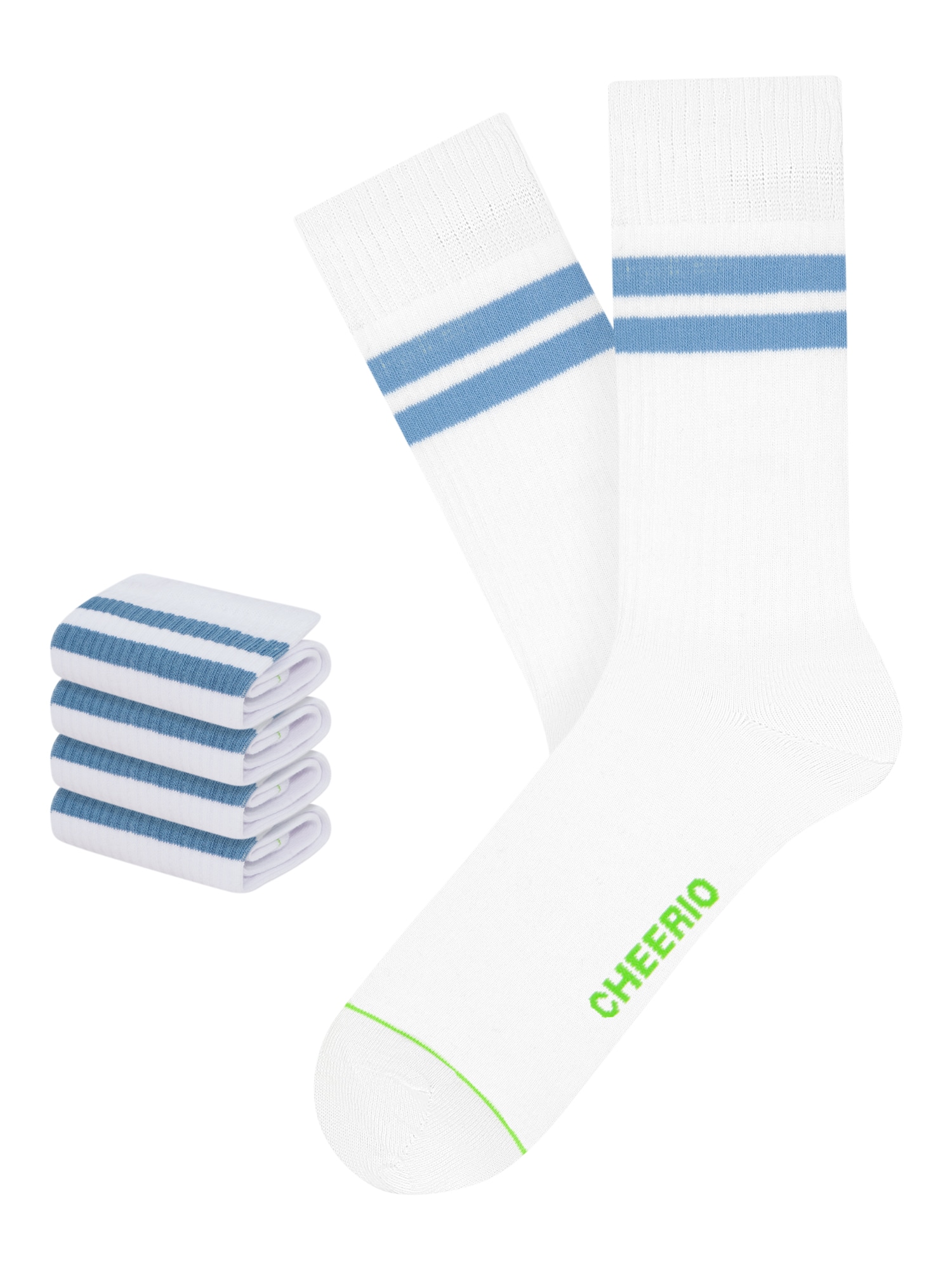 CHEERIO* Športne nogavice  modra / zelena / bela