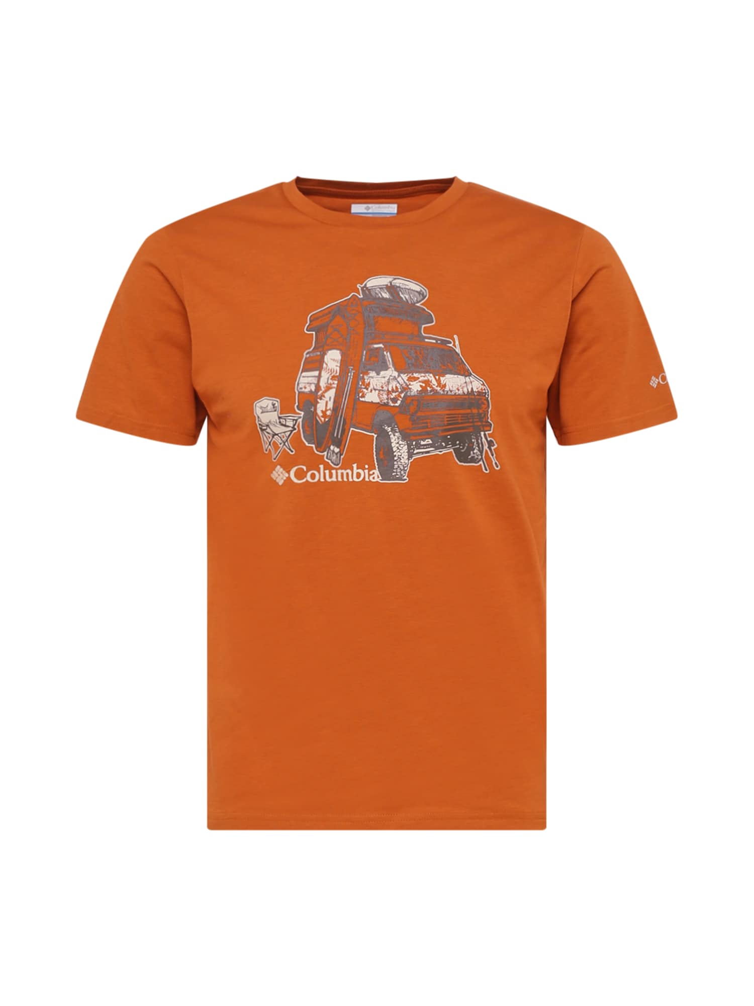 COLUMBIA Funkcionalna majica 'Sun Trek™'  grafit / svetlo siva / oranžna