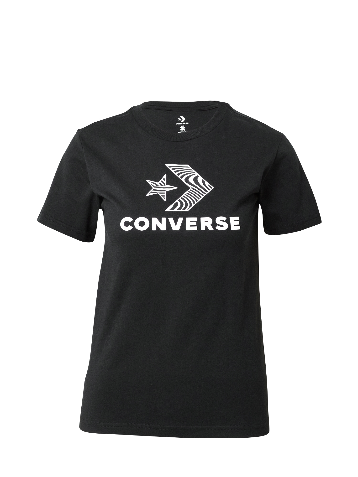 CONVERSE Majica  črna / bela