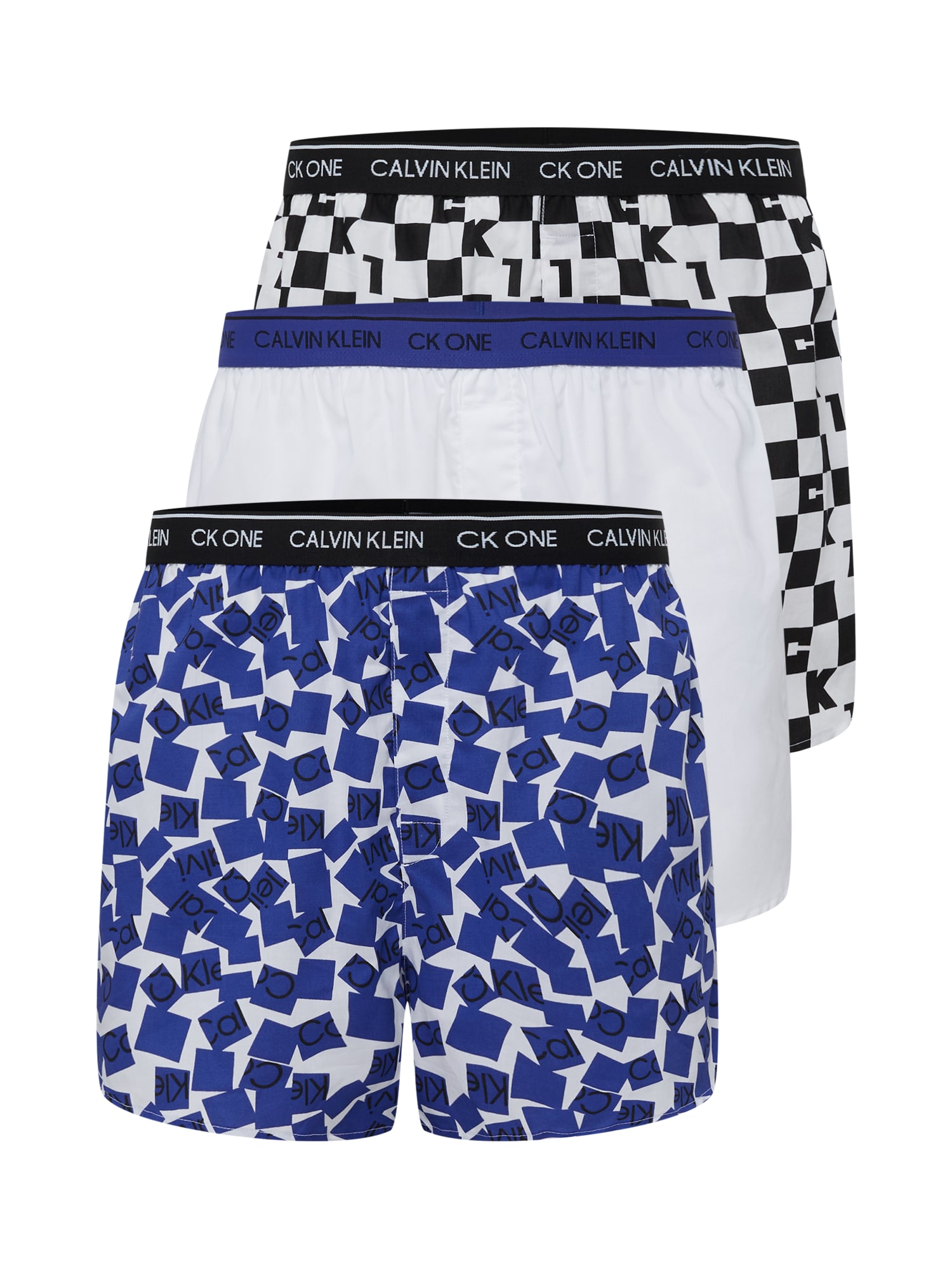 Calvin Klein Boksarice  modra / črna / bela