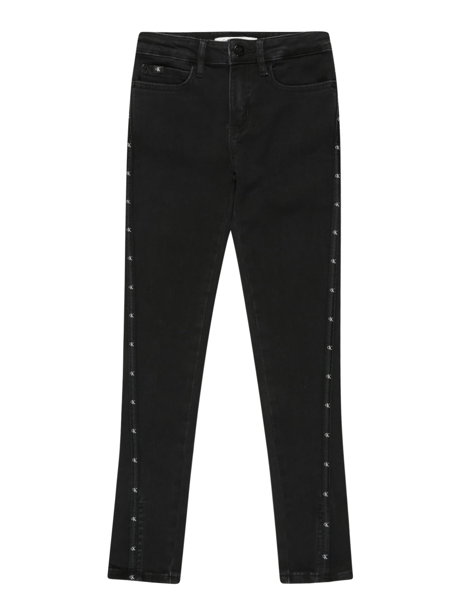 Calvin Klein Jeans Kavbojke  črna / bela