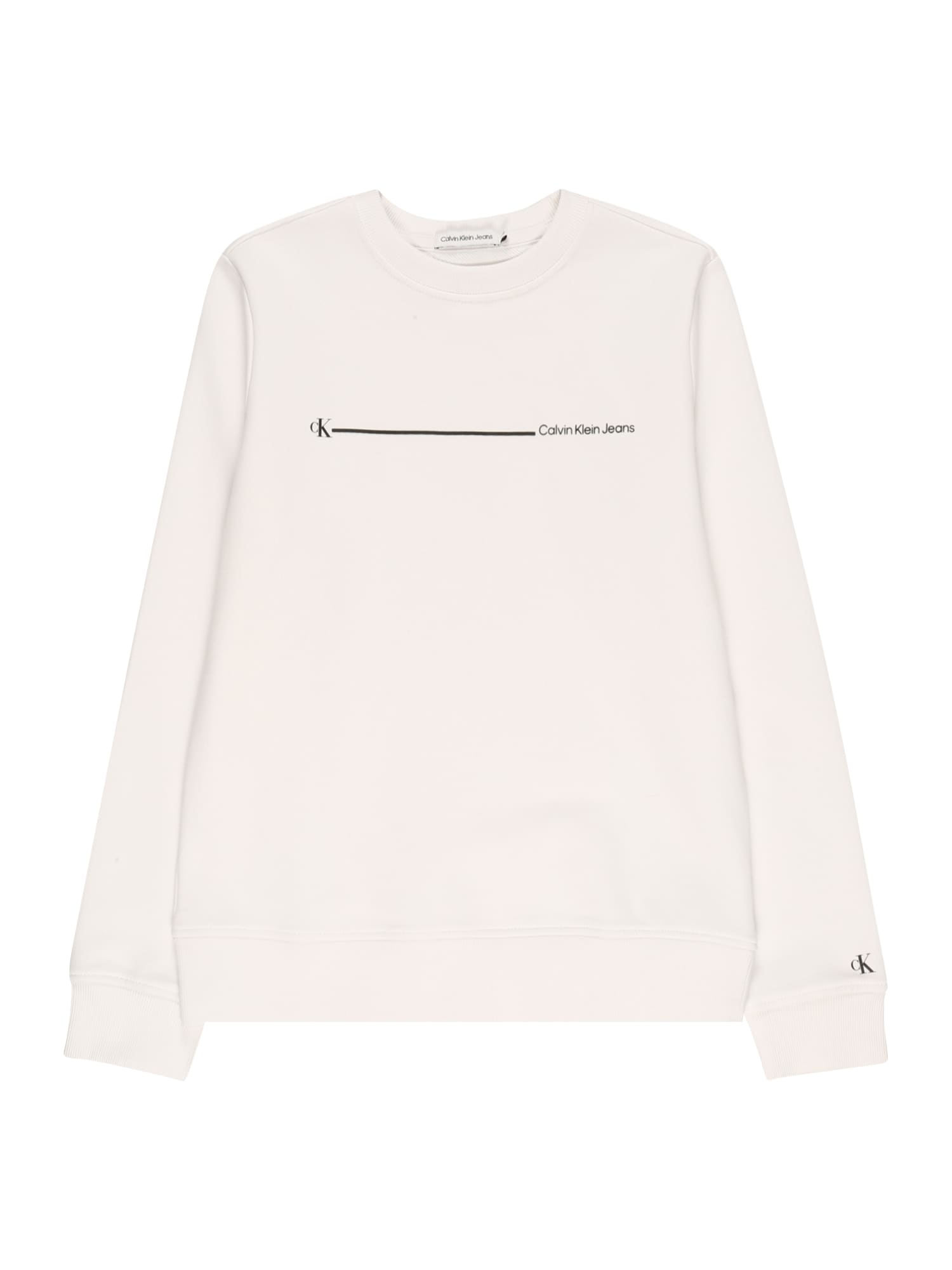 Calvin Klein Jeans Majica 'RAISED'  črna / bela