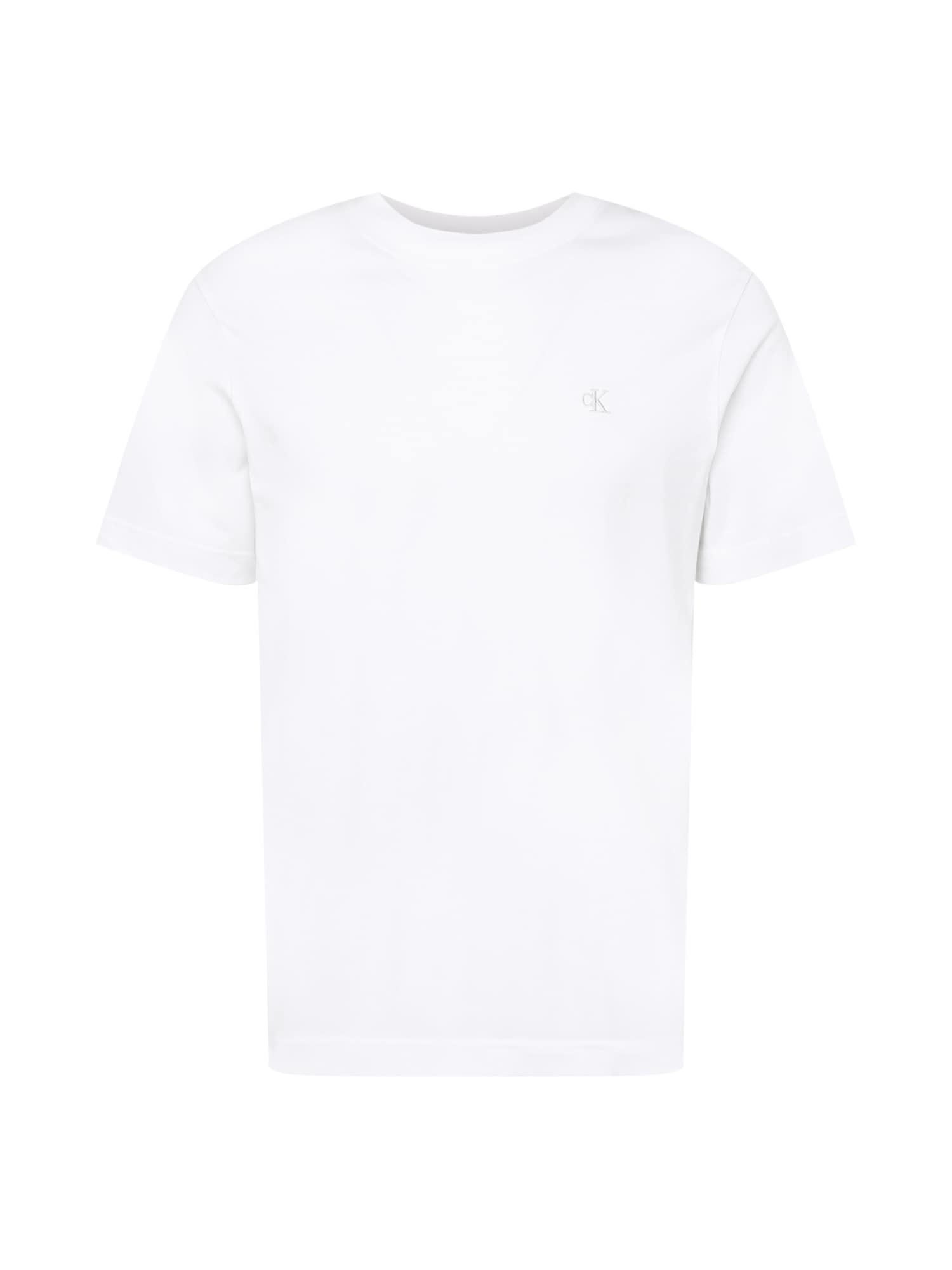 Calvin Klein Jeans Majica  srebrna / bela