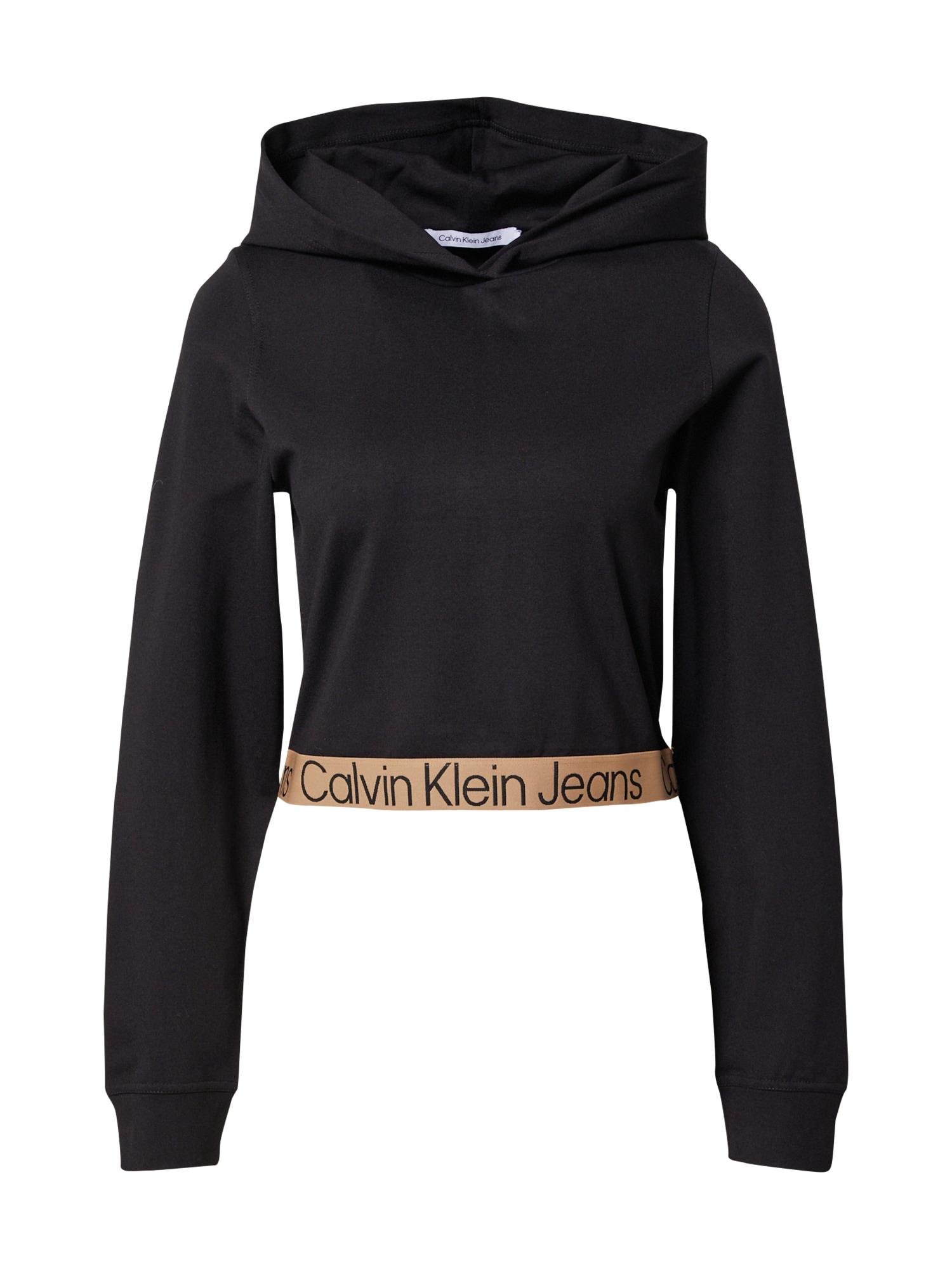 Calvin Klein Jeans Majica  svetlo rjava / črna