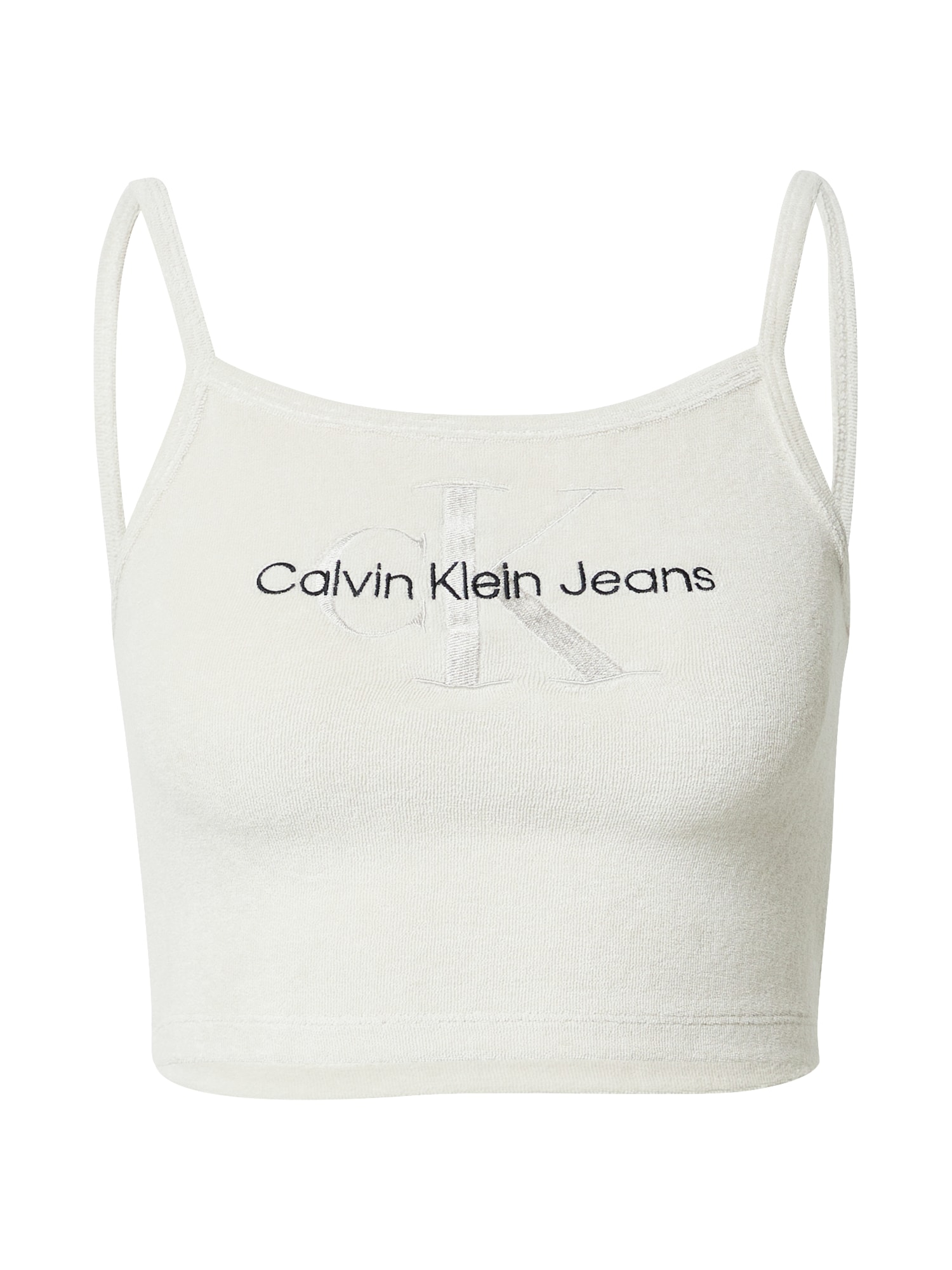 Calvin Klein Jeans Top  črna / srebrna / bela