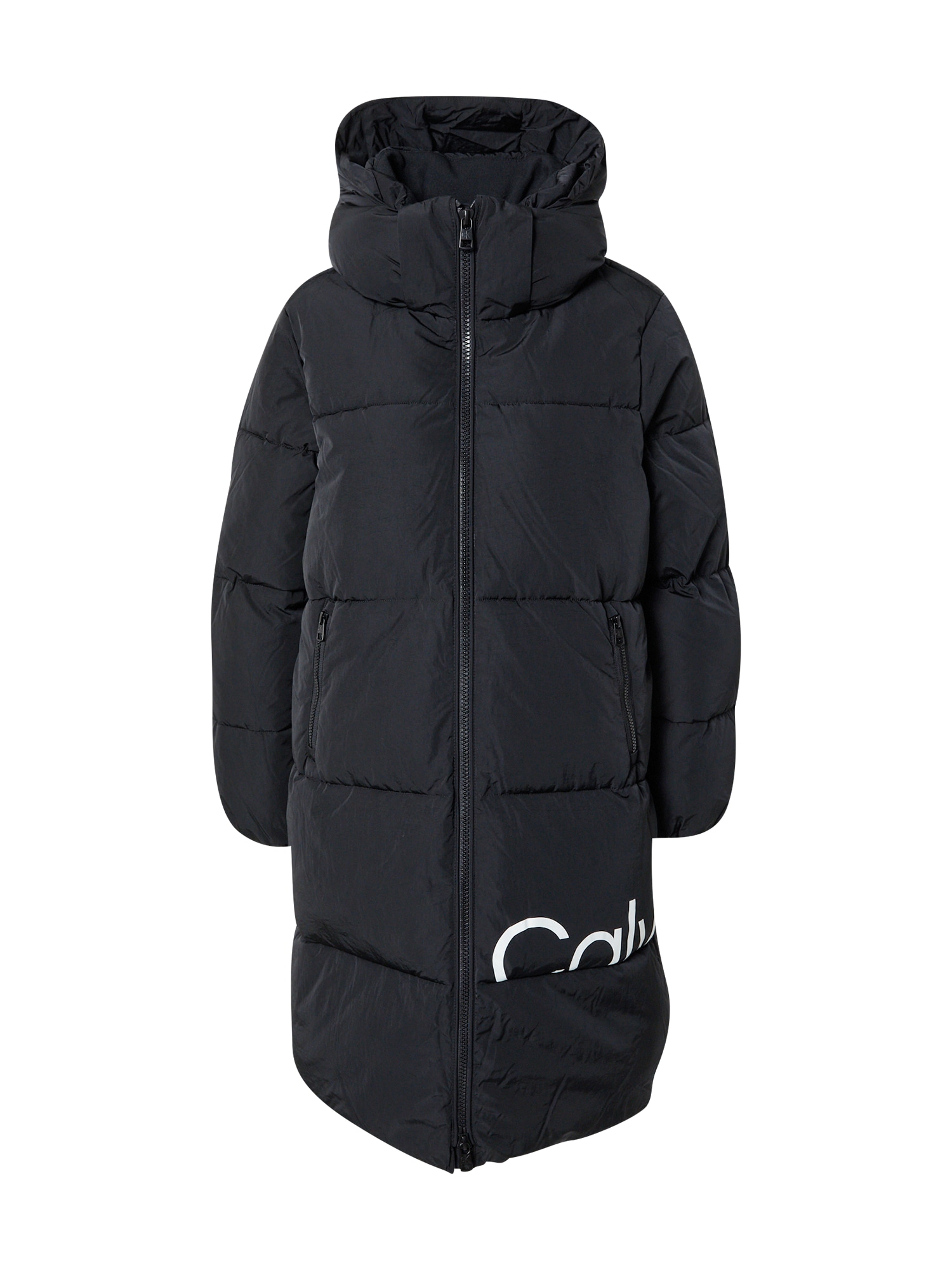 Calvin Klein Jeans Zimski plašč  črna / bela