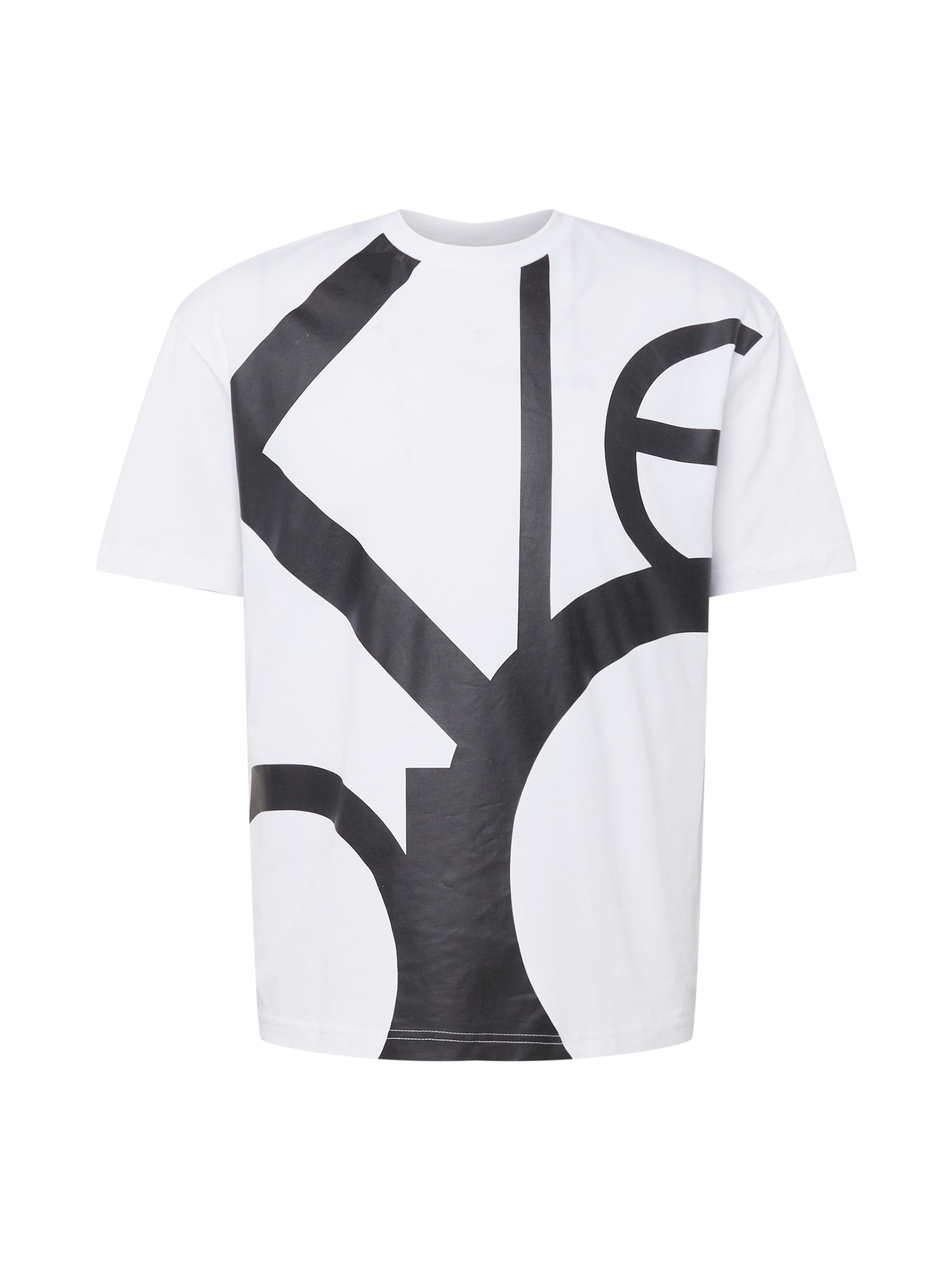 Calvin Klein Majica  črna / bela