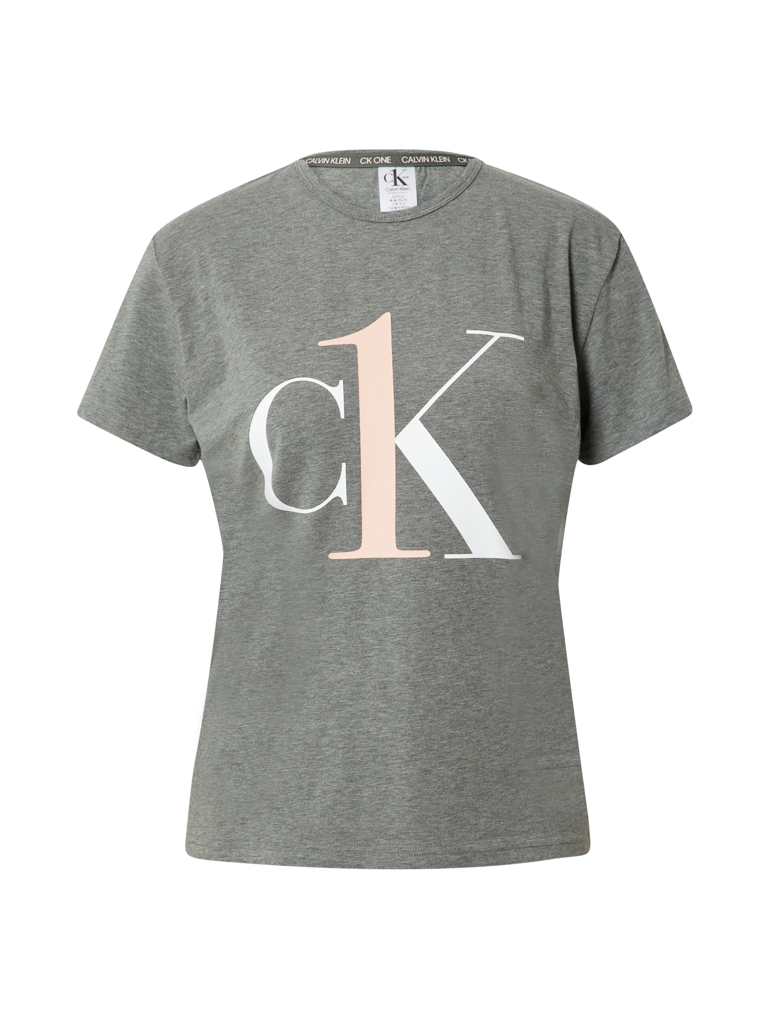 Calvin Klein Underwear Majica za spanje  antracit / pastelno roza / bela
