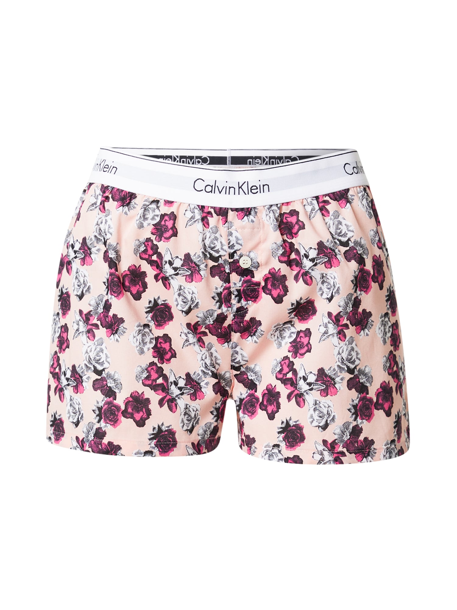 Calvin Klein Underwear Spodnji del pižame  siva / pastelno oranžna / roza / bela