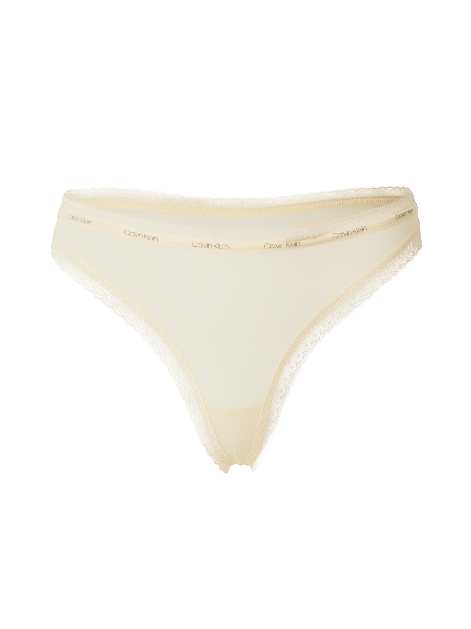 Calvin Klein Underwear Tangice  pastelno rumena / črna