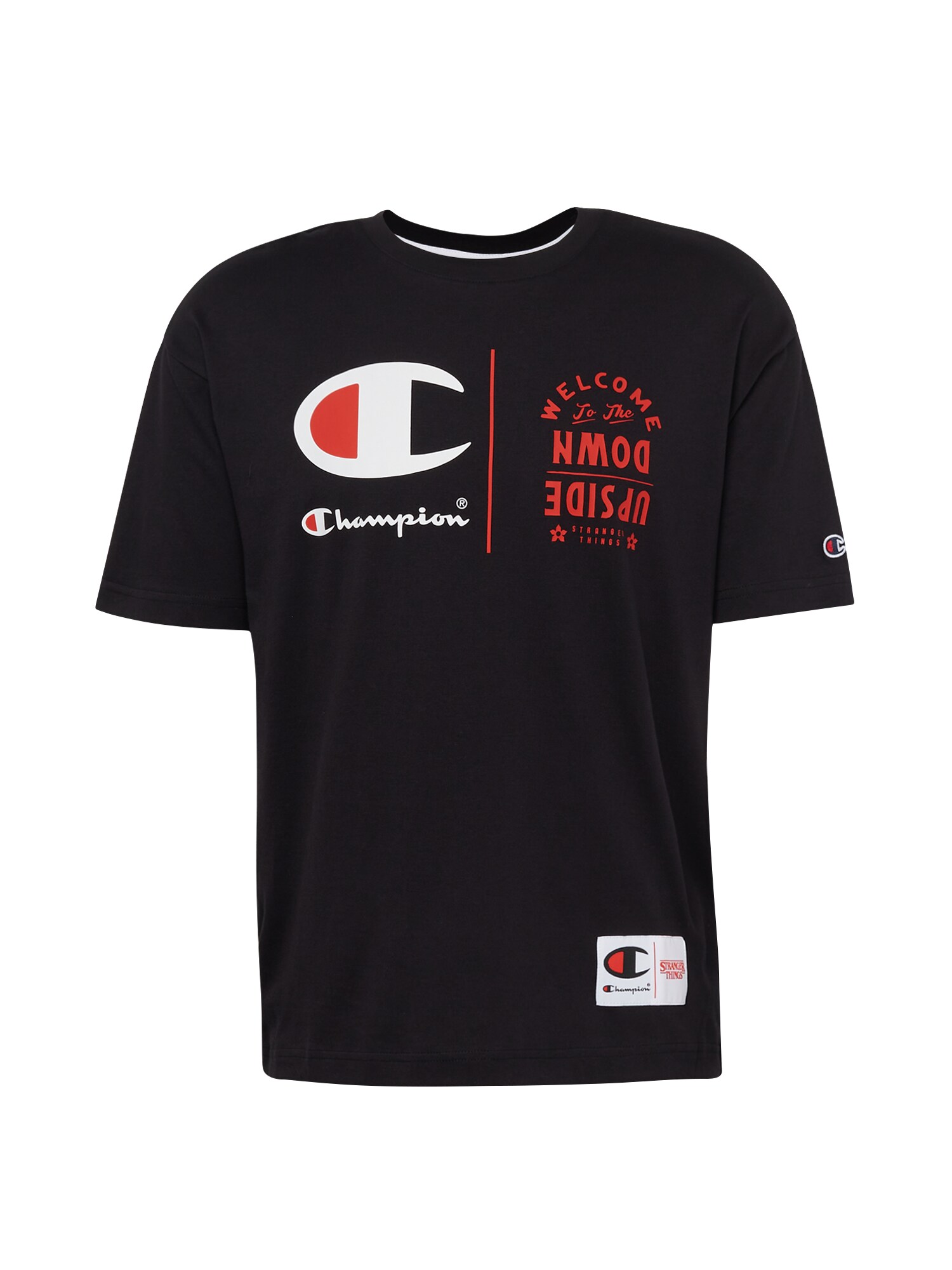 Champion Authentic Athletic Apparel Majica  ognjeno rdeča / črna / bela