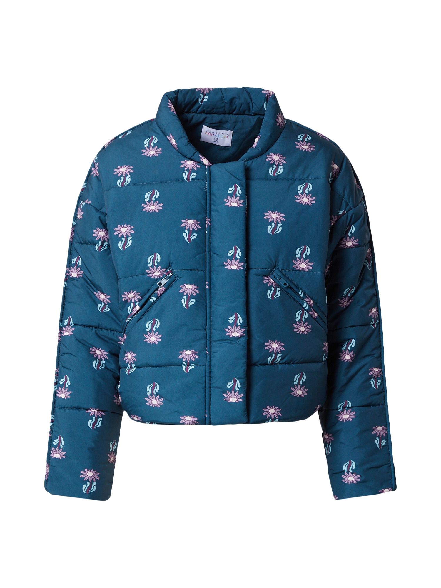 Compania Fantastica Prehodna jakna 'Chaqueta'  svetlo modra / petrol / orhideja / bela