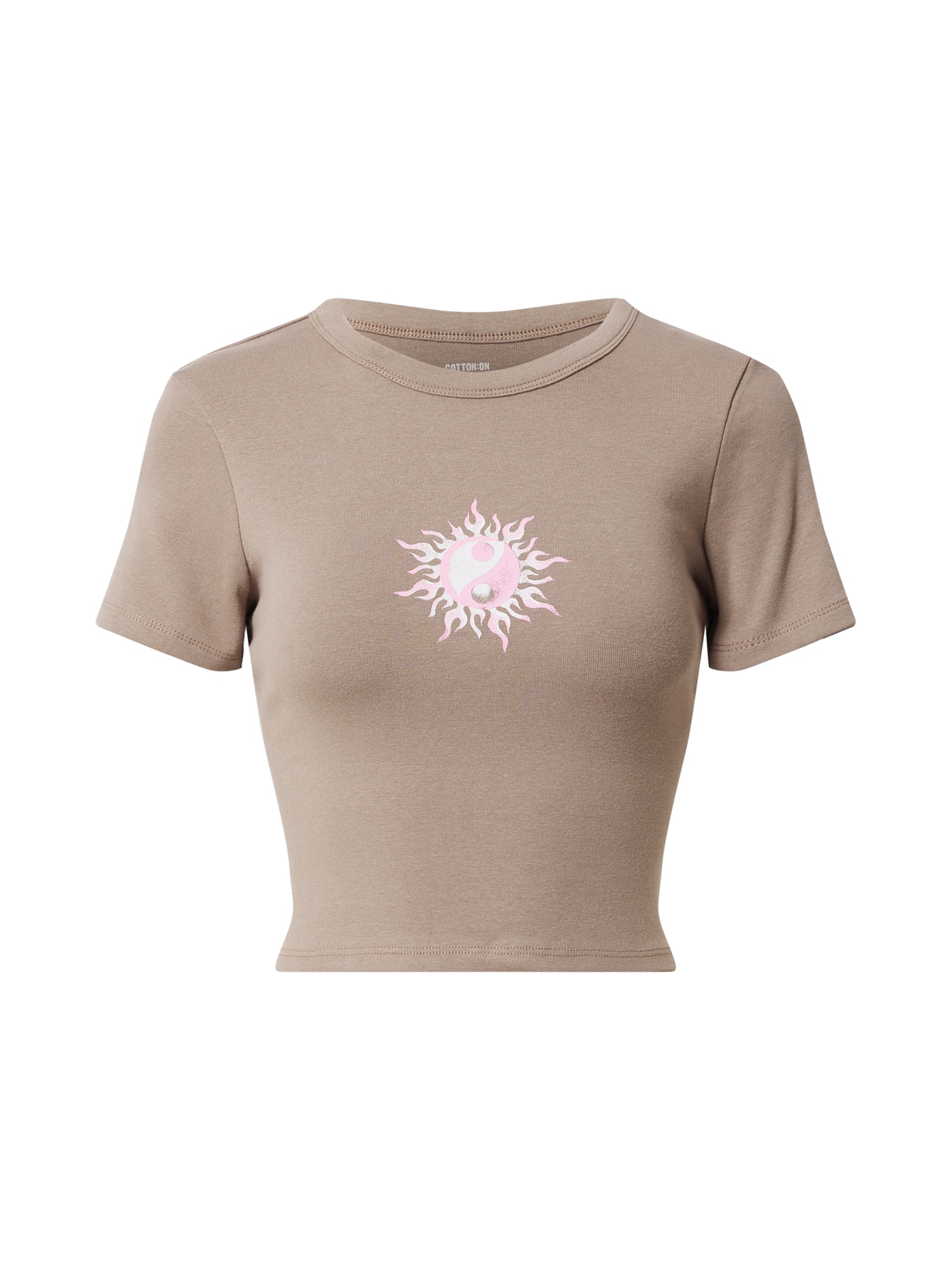 Cotton On Majica  temno siva / roza / bela