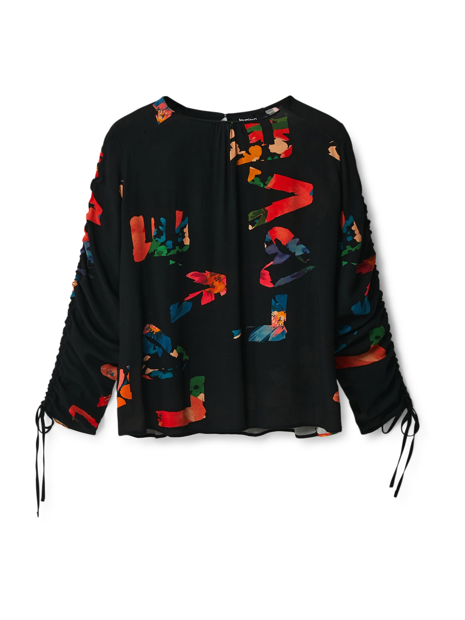 Desigual Bluza  modra / zelena / rdeča / črna