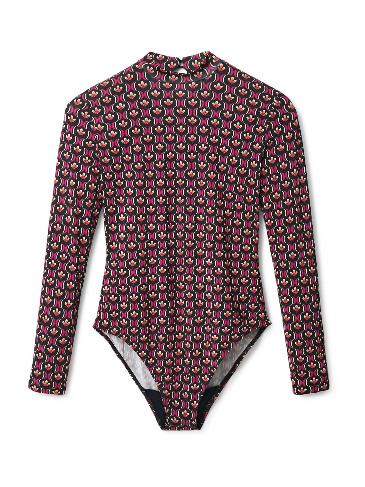 Desigual Bodi majica 'NERA'  roza / brusnica / črna / bela
